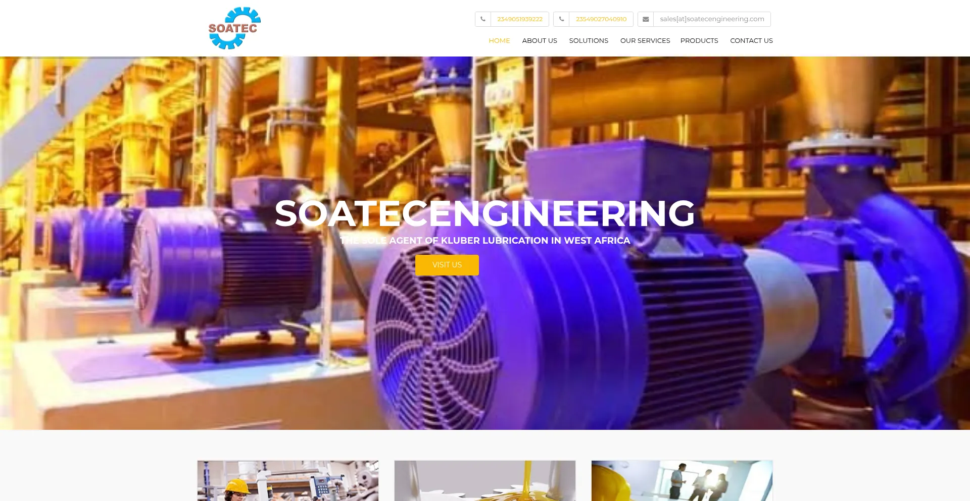 Website screenshot of Soatecengineering.com