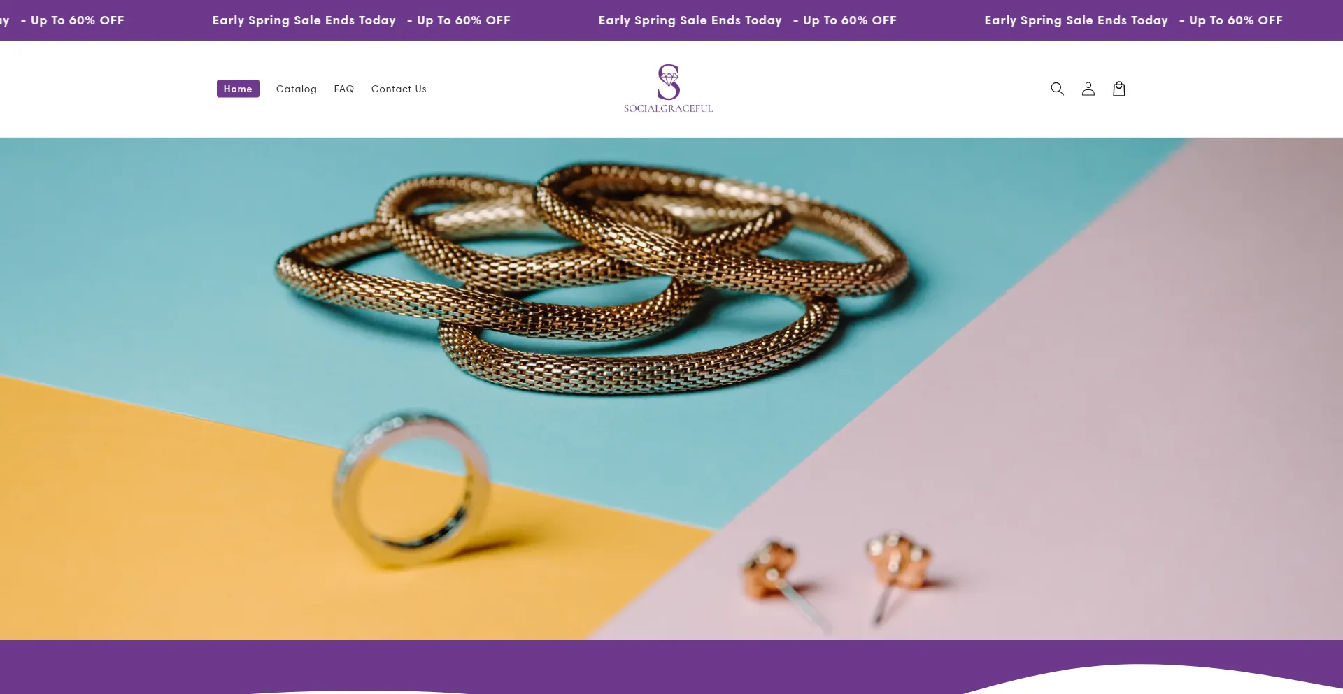 Website screenshot of Socialgraceful.com