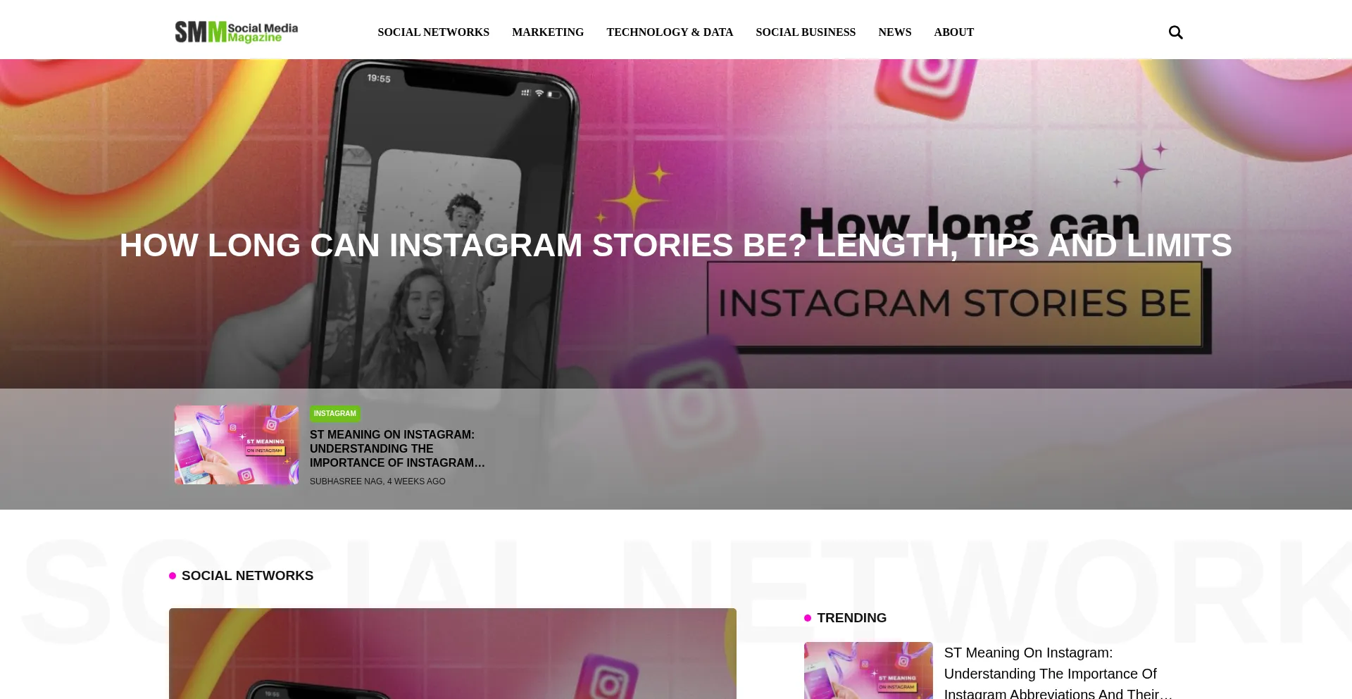 Website screenshot of Socialmediamagazine.org