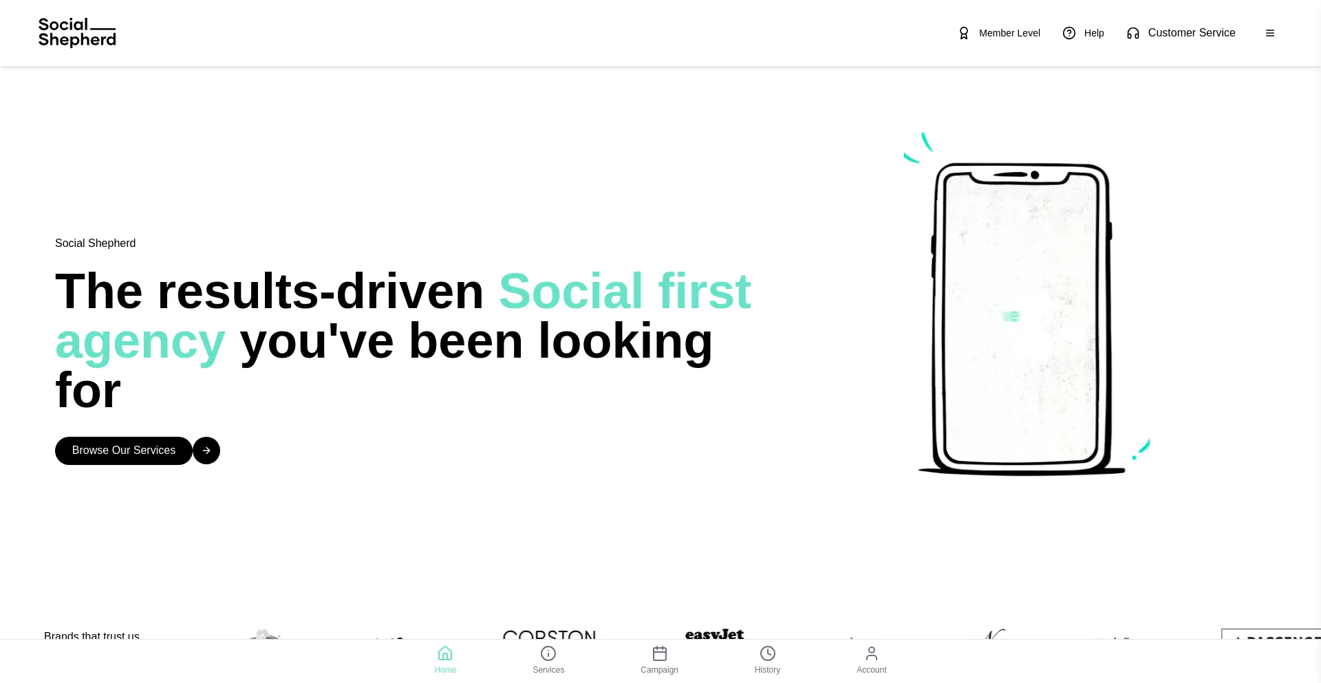 Website screenshot of Socialshepherdofficial.site