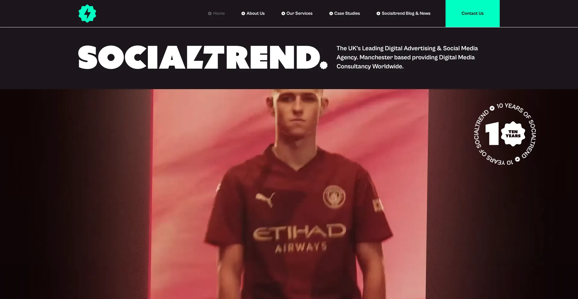 Website screenshot of Socialtrend.co.uk