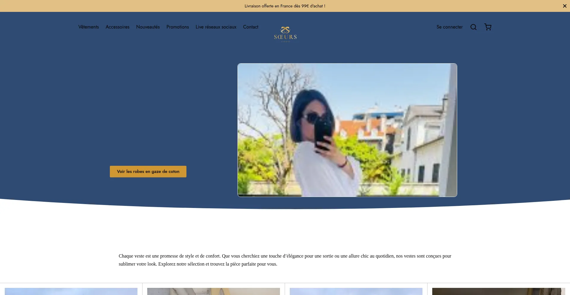 Website screenshot of Soeurs-studio.com