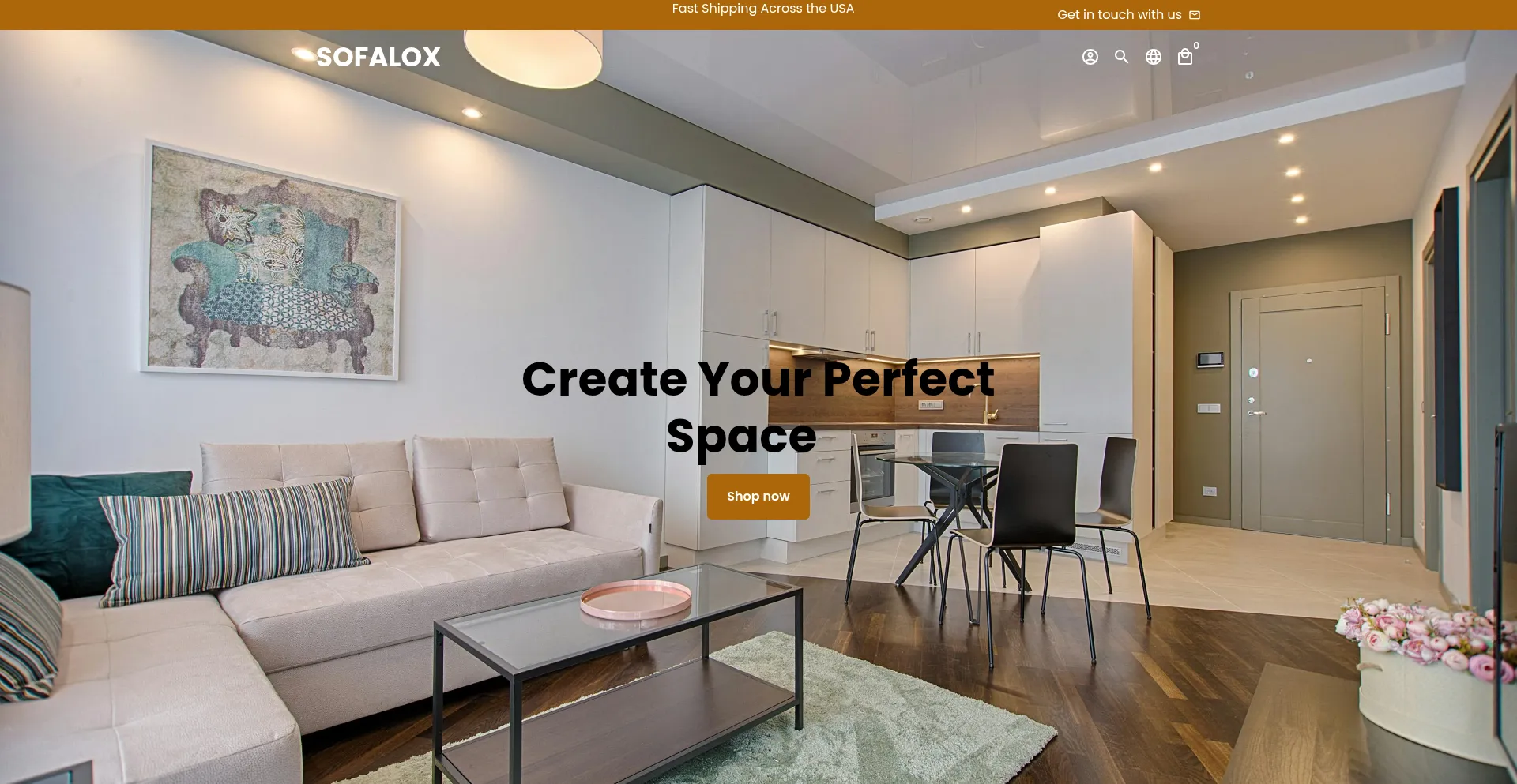 Website screenshot of Sofalox.com