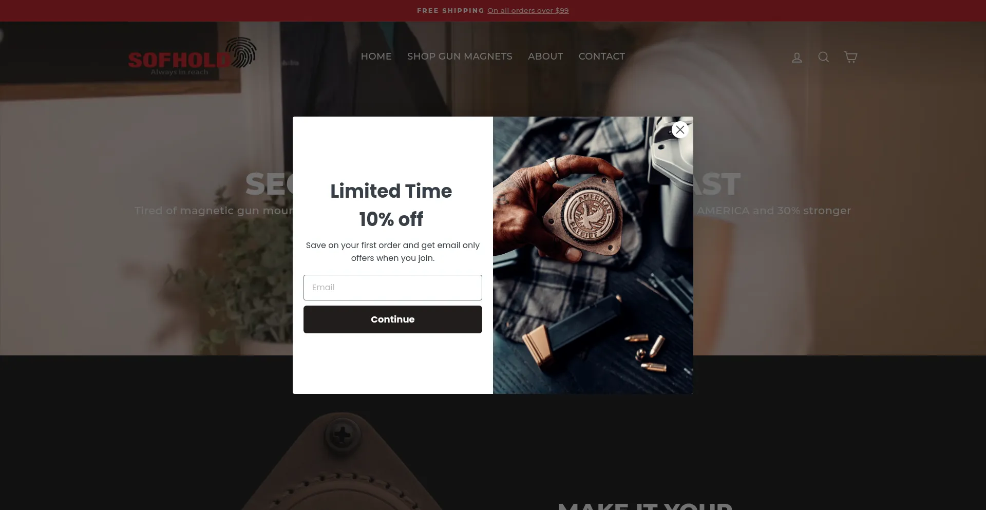 Website screenshot of Sofhold.com