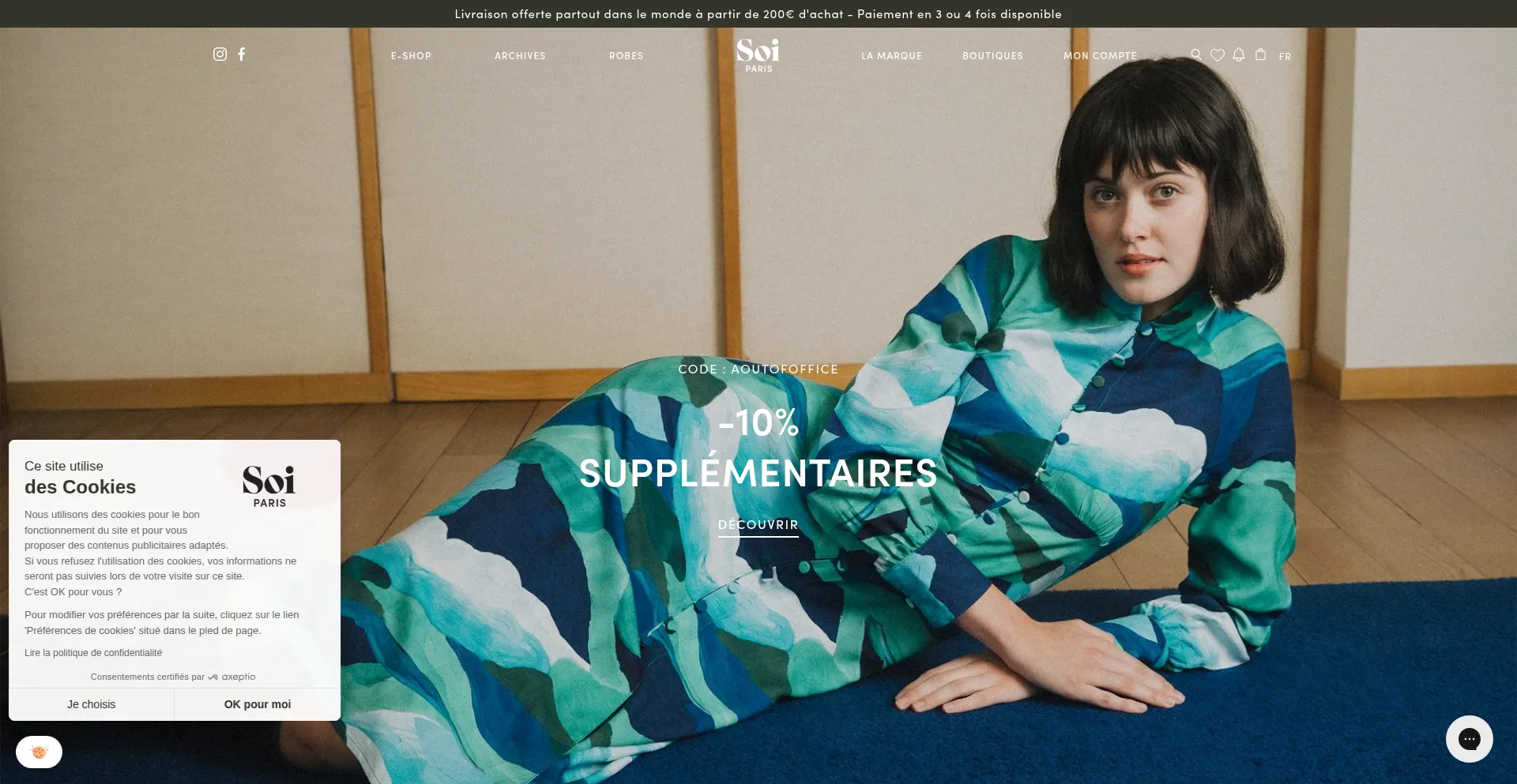 Website screenshot of Soi-paris.com