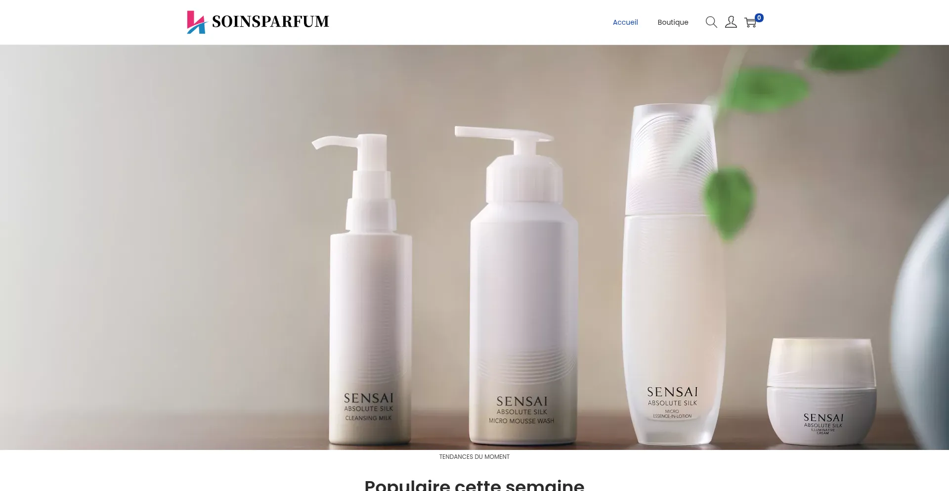 Website screenshot of Soinsparfum.com