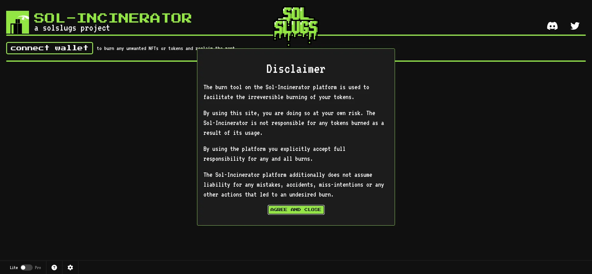 Website screenshot of Sol-incinerator.com