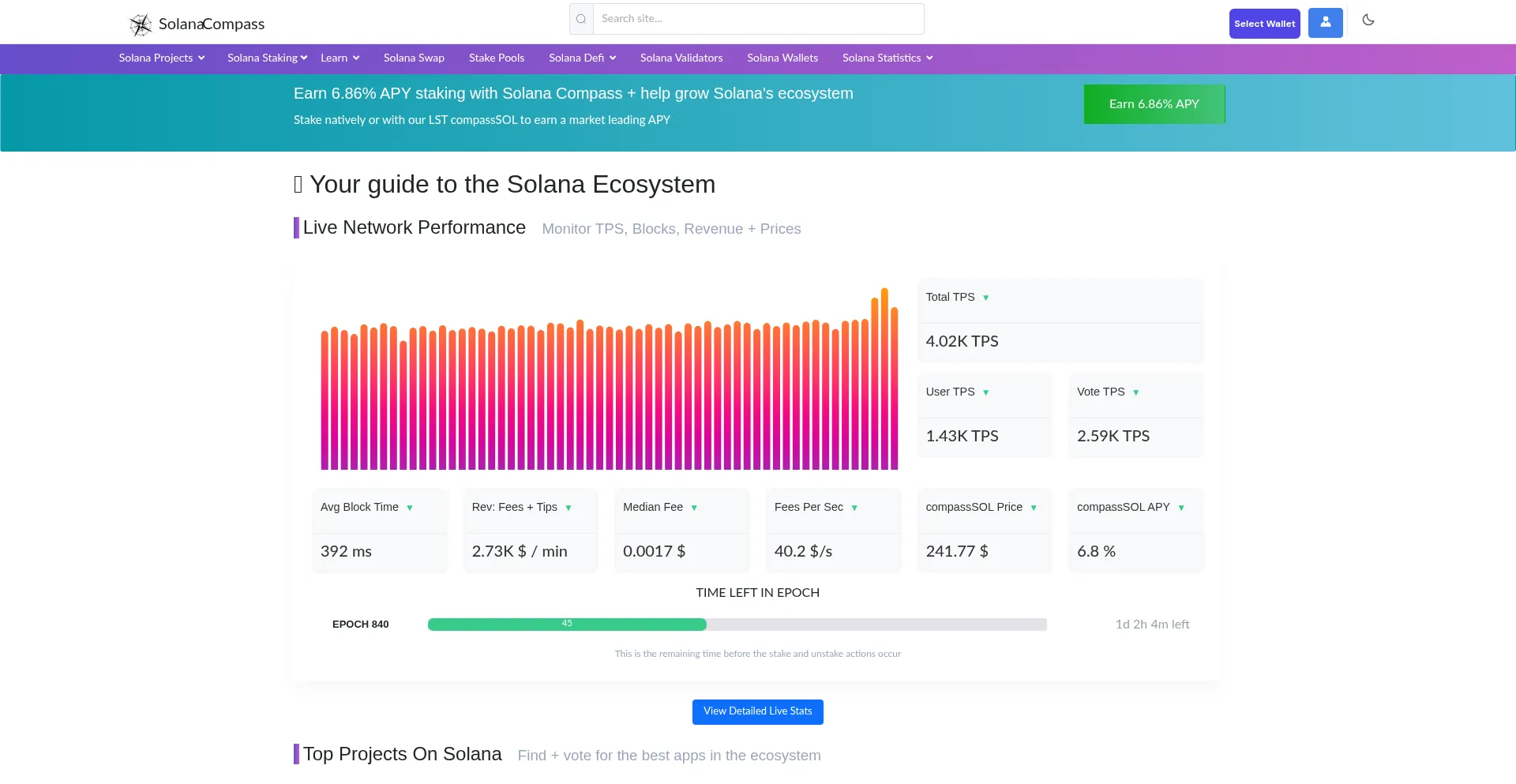 Website screenshot of Solanacompass.com