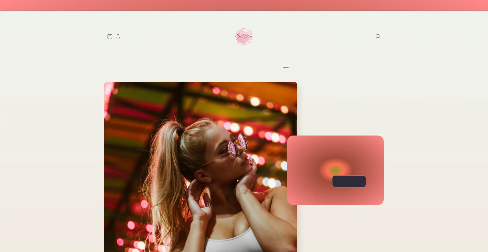 Website screenshot of Solblom.com