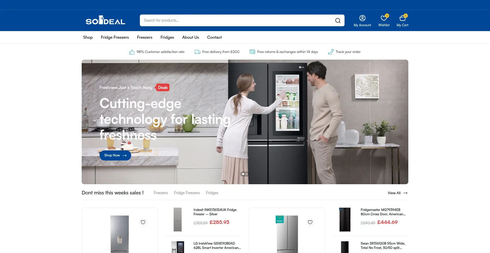 Website screenshot of Soldeal.co.uk