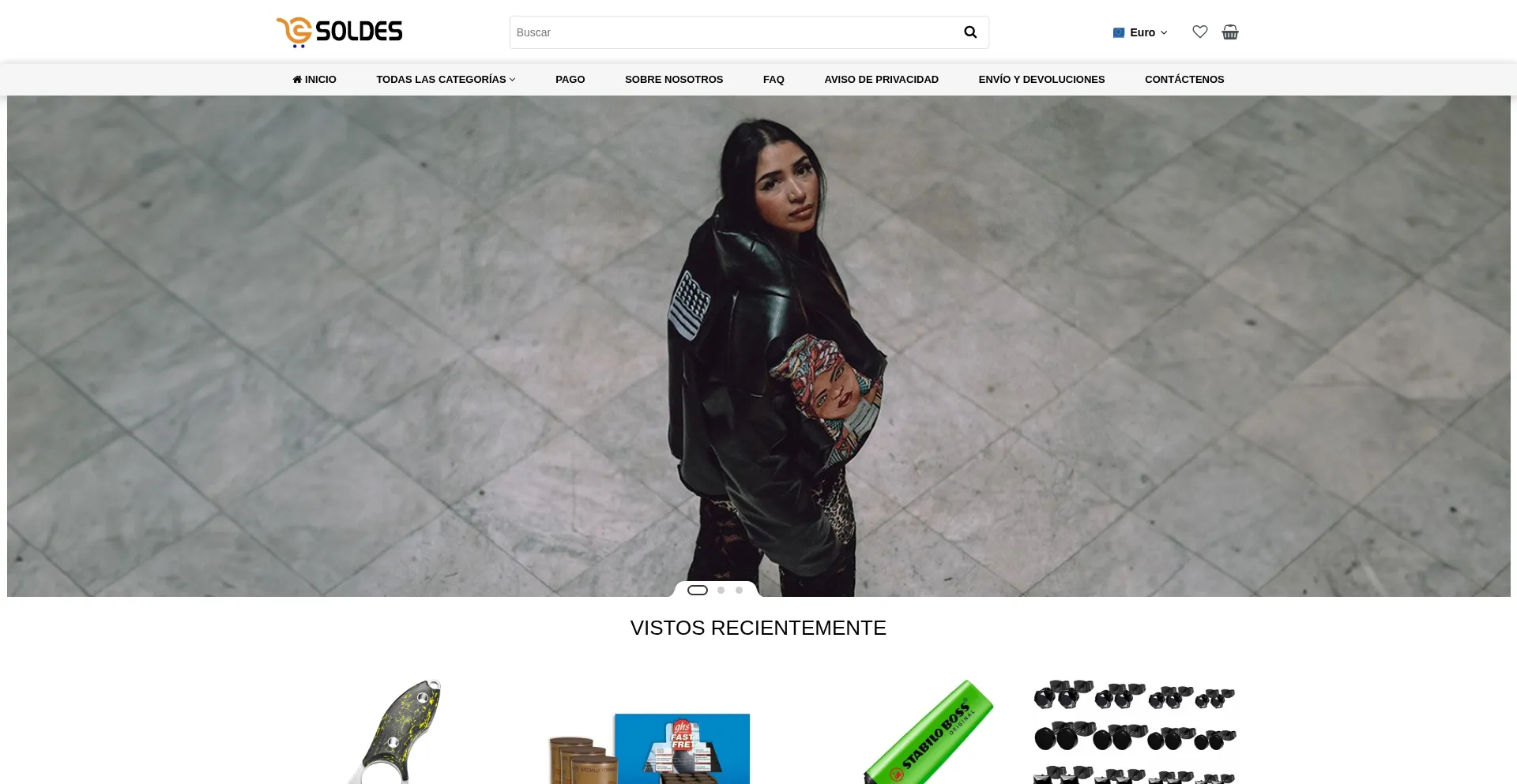 Website screenshot of Soldessacsfemme.com