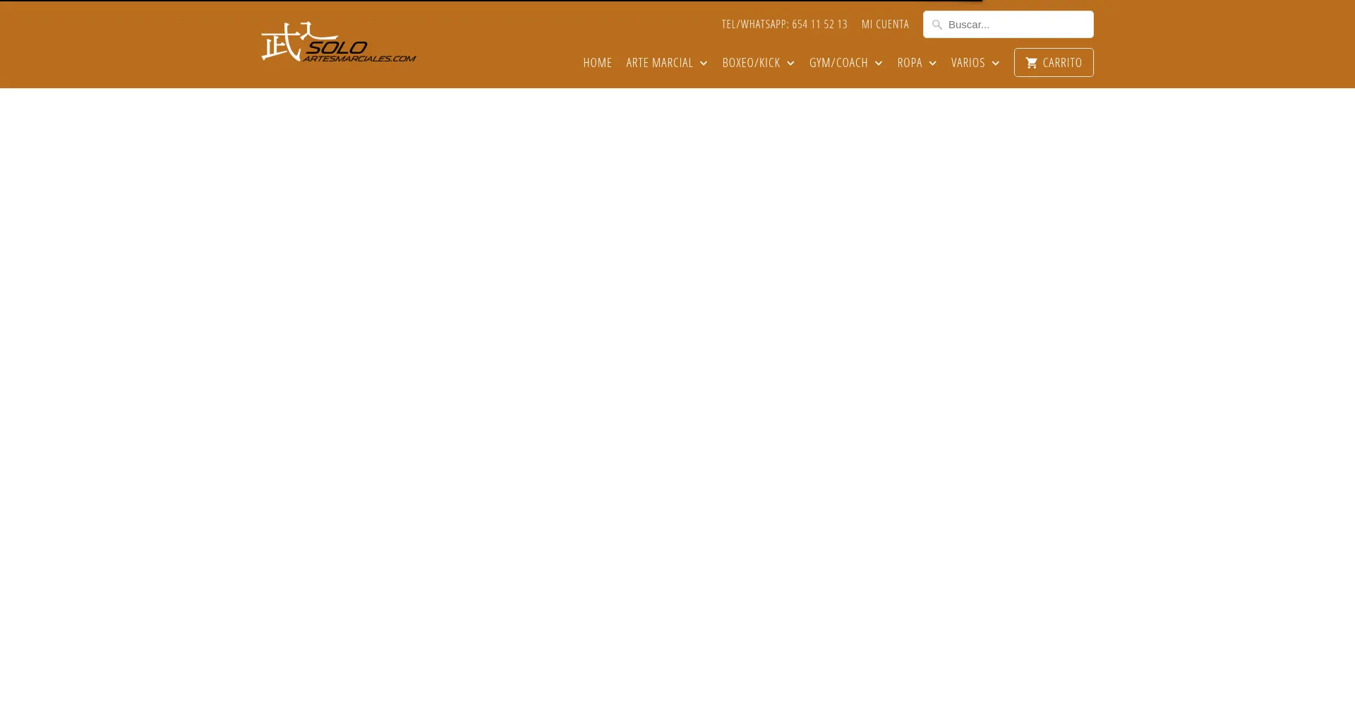 Website screenshot of Soloartesmarciales.com