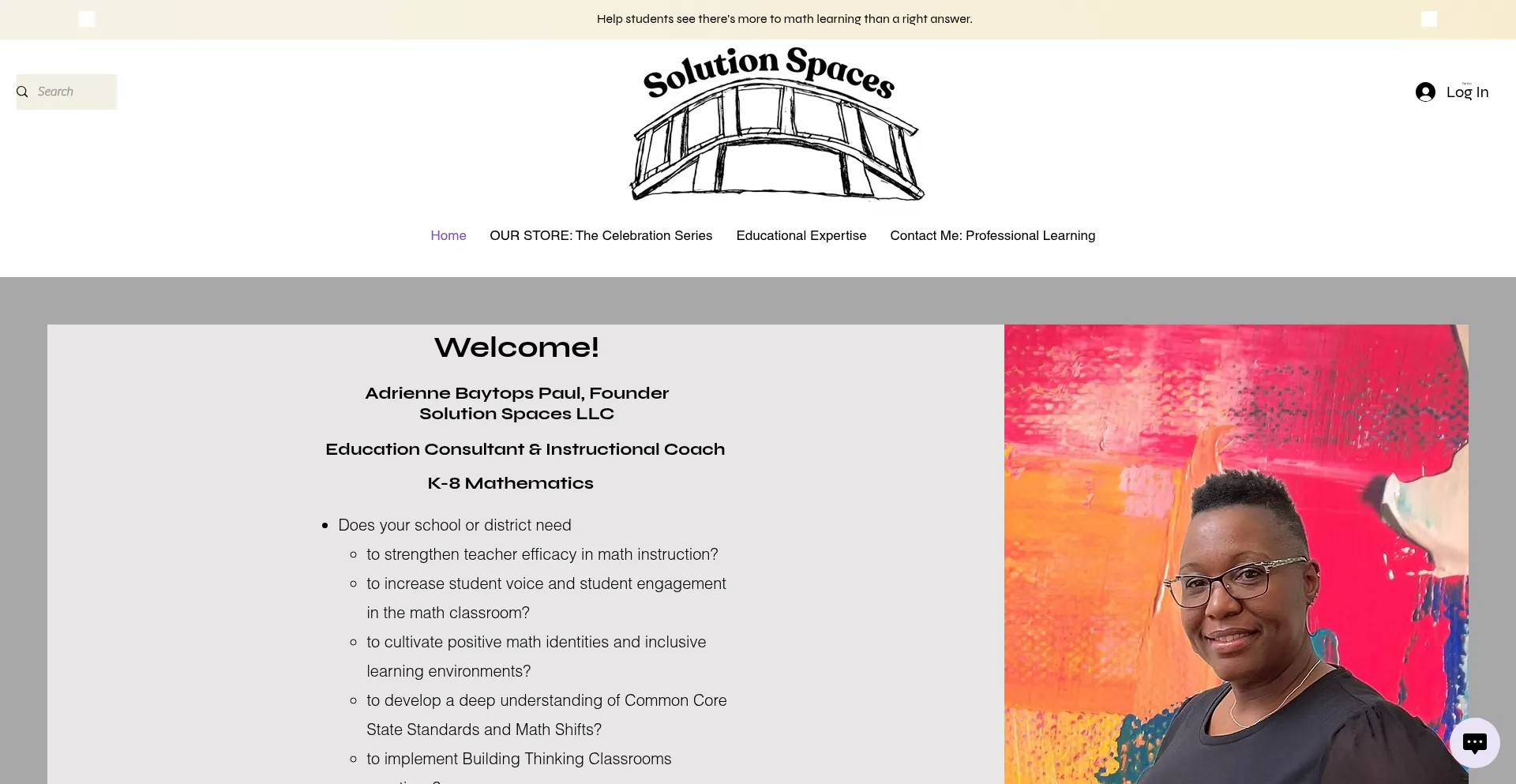 Website screenshot of Solutionspaces.online