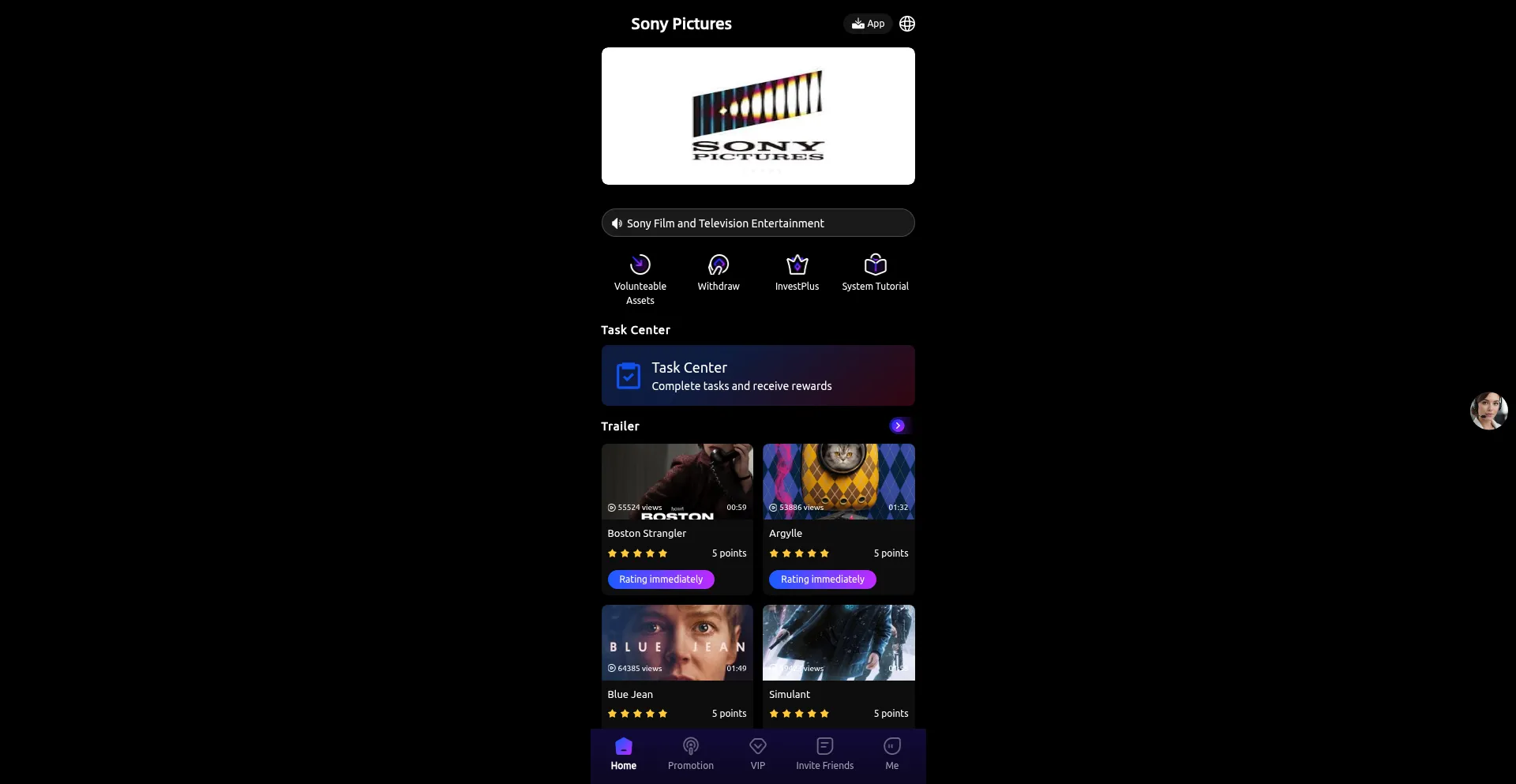 Website screenshot of Sony-pictures.top
