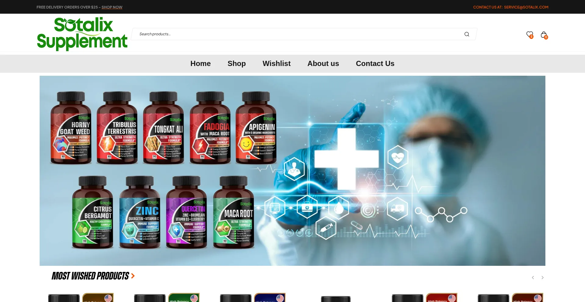 Website screenshot of Sotalix.com