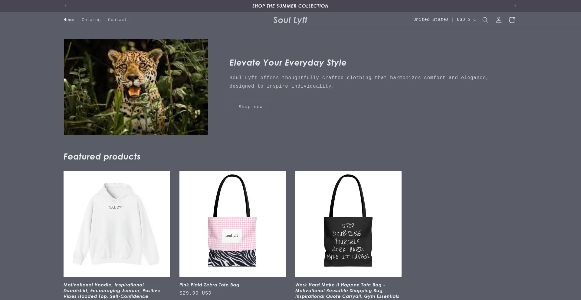 Website screenshot of Soullyft.shop