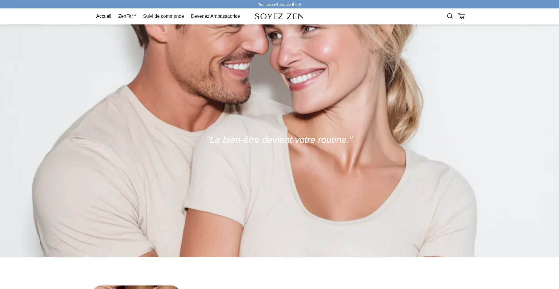 Website screenshot of Soyez-zen.fr