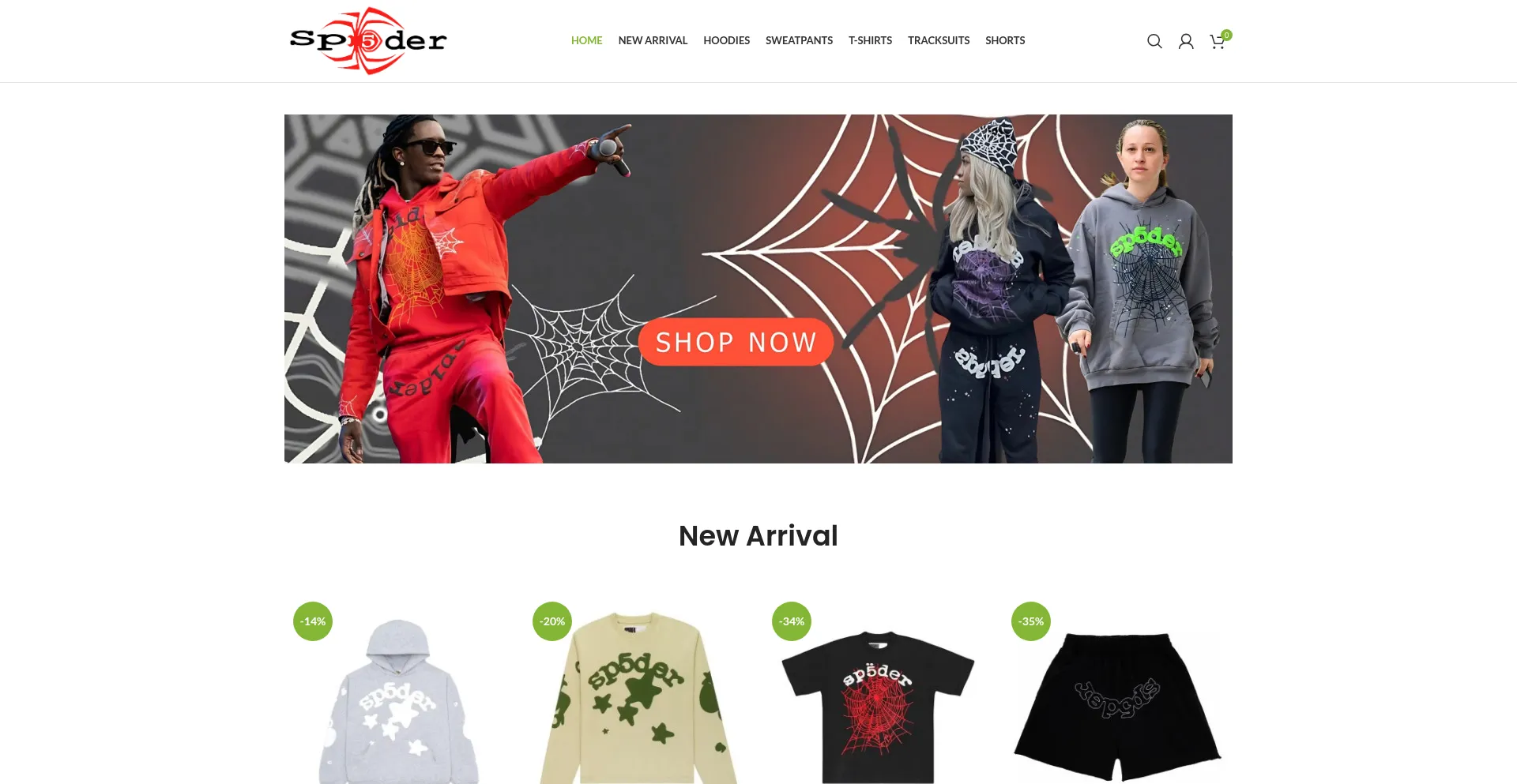 Website screenshot of Sp5ders555.com