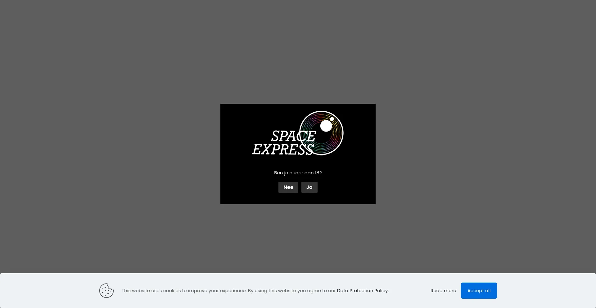 Website screenshot of Space-express.nl