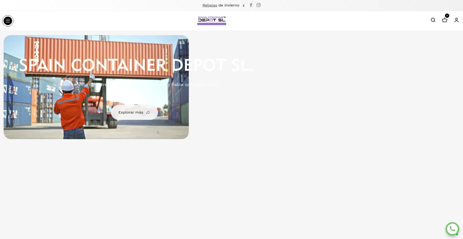 Website screenshot of Spaincontainerdepot-sl.es