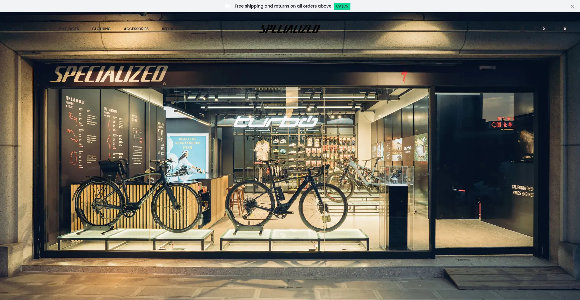 Website screenshot of Specialized-ca.com