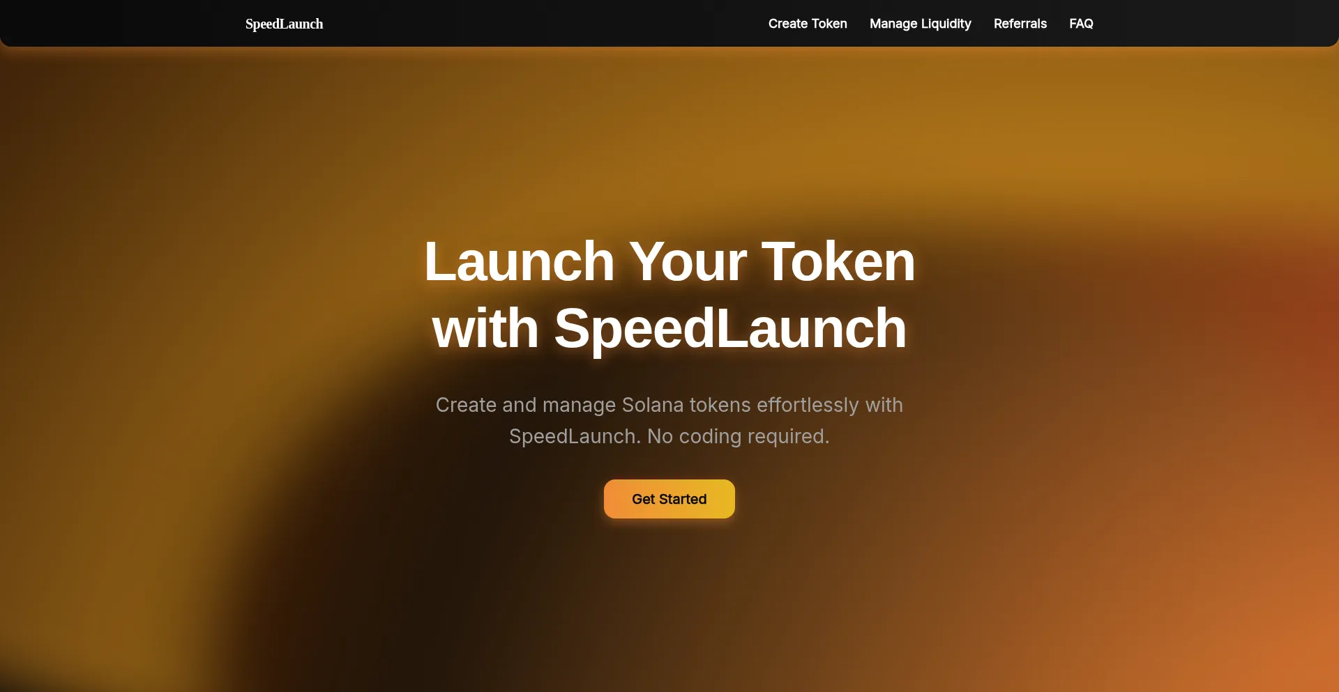 Website screenshot of Speedlaunch.fun