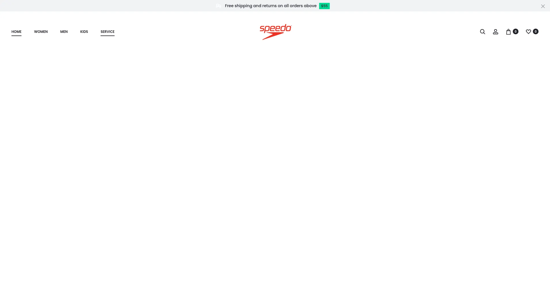 Website screenshot of Speedos.us