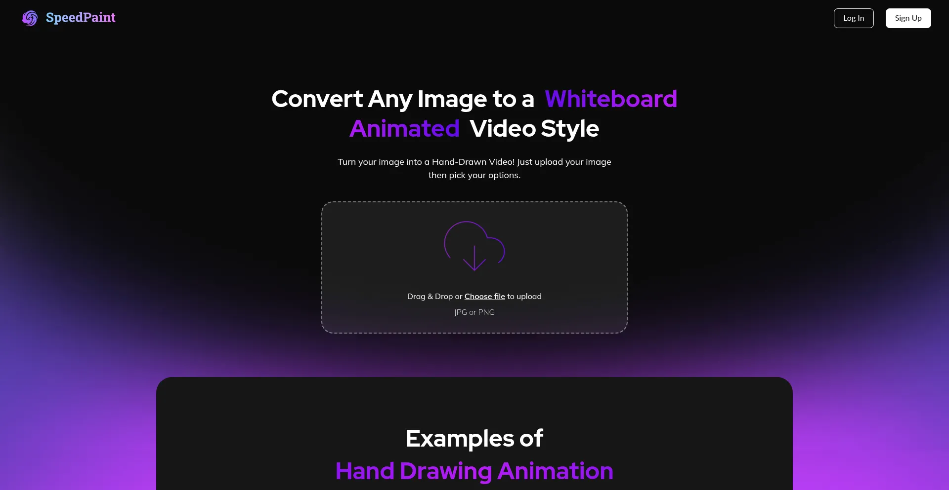 Website screenshot of Speedpaint.co