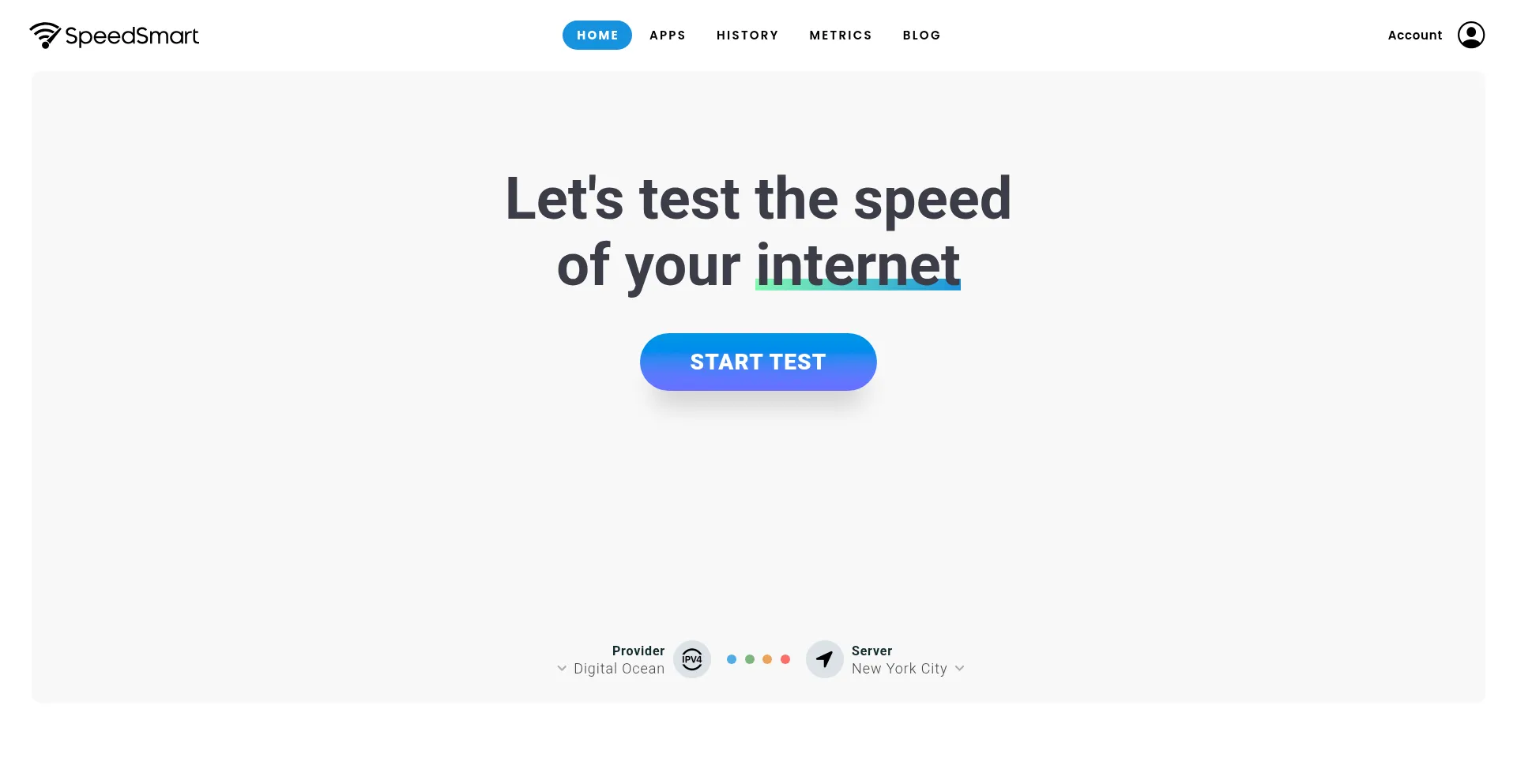 Website screenshot of Speedsmart.net