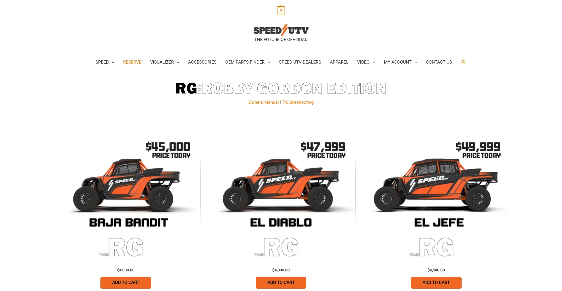 Website screenshot of Speedutv.com