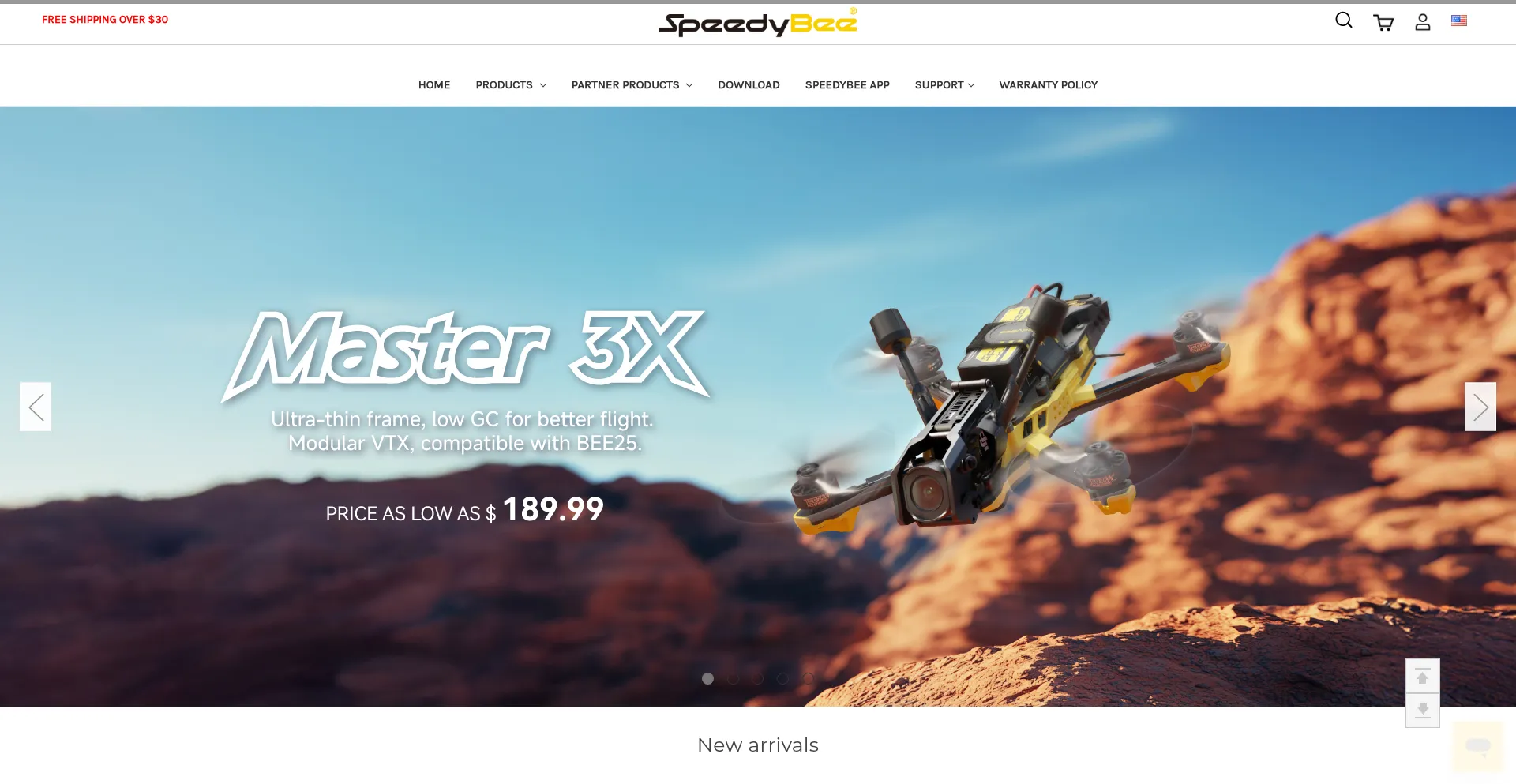 Website screenshot of Speedybee.com