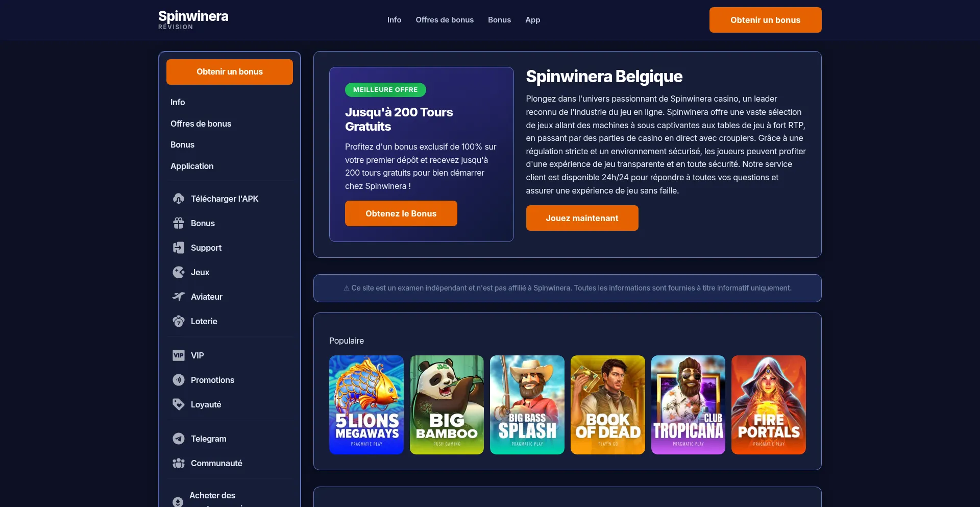 Spin-winera-be.com