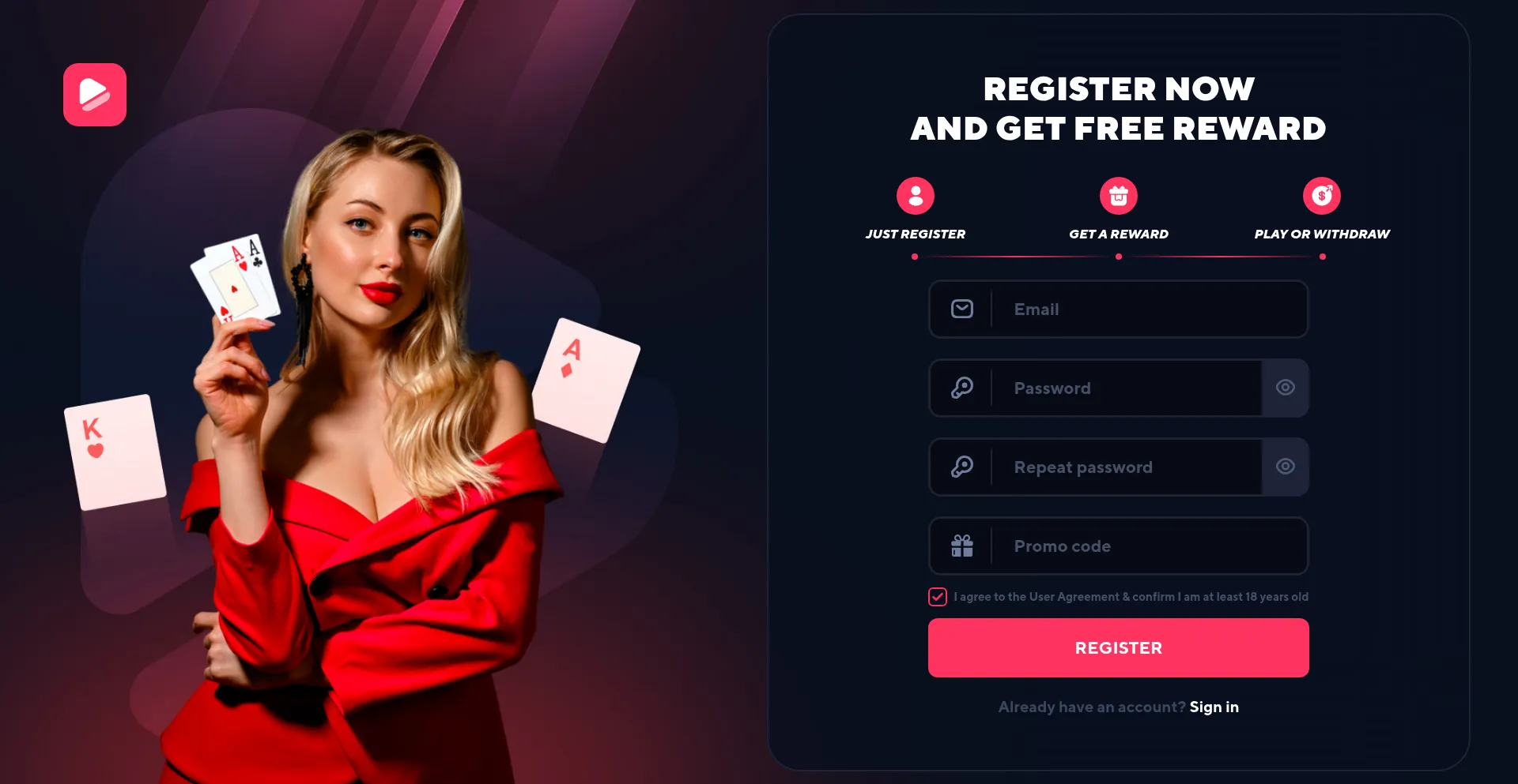 Website screenshot of Spinvenger.com