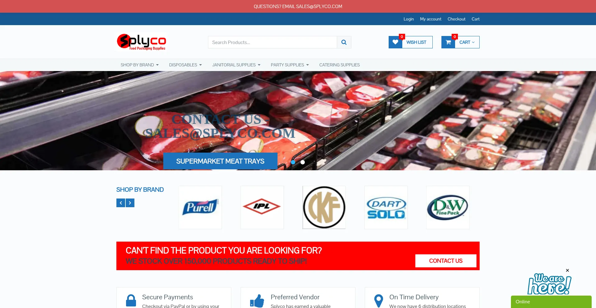 Website screenshot of Splyco.com