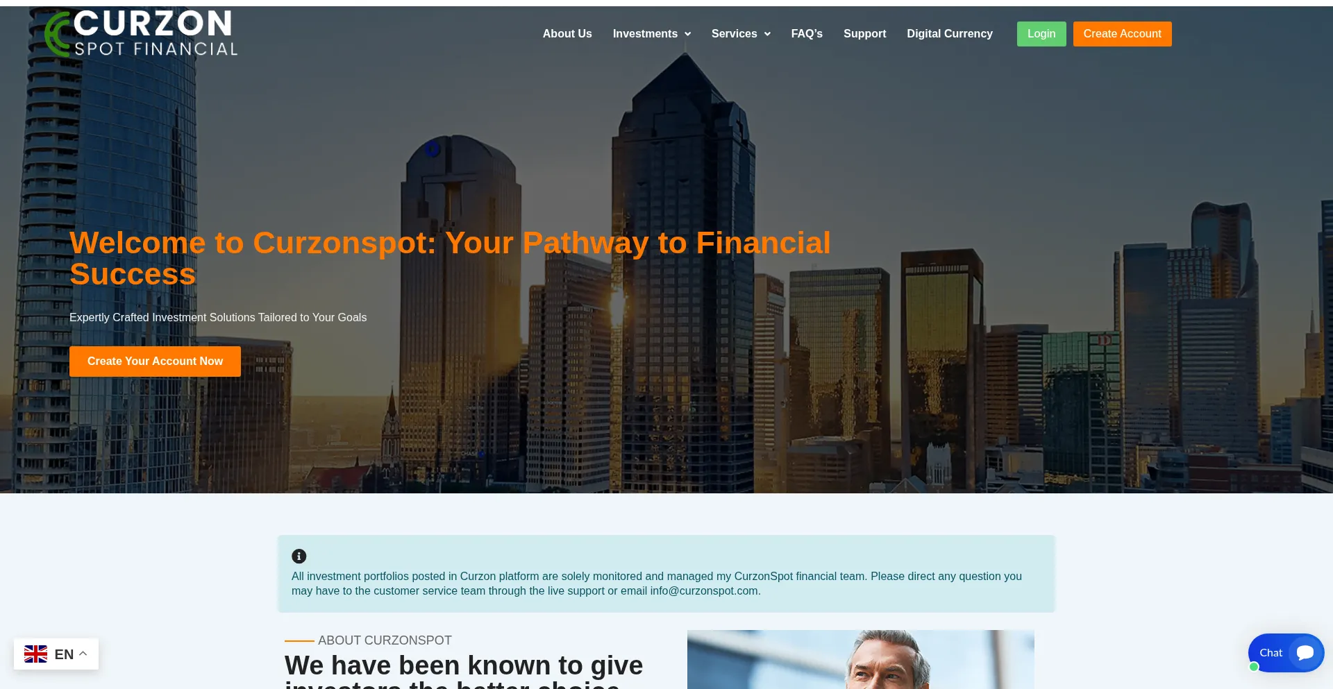Website screenshot of Spot.curzonspot.com