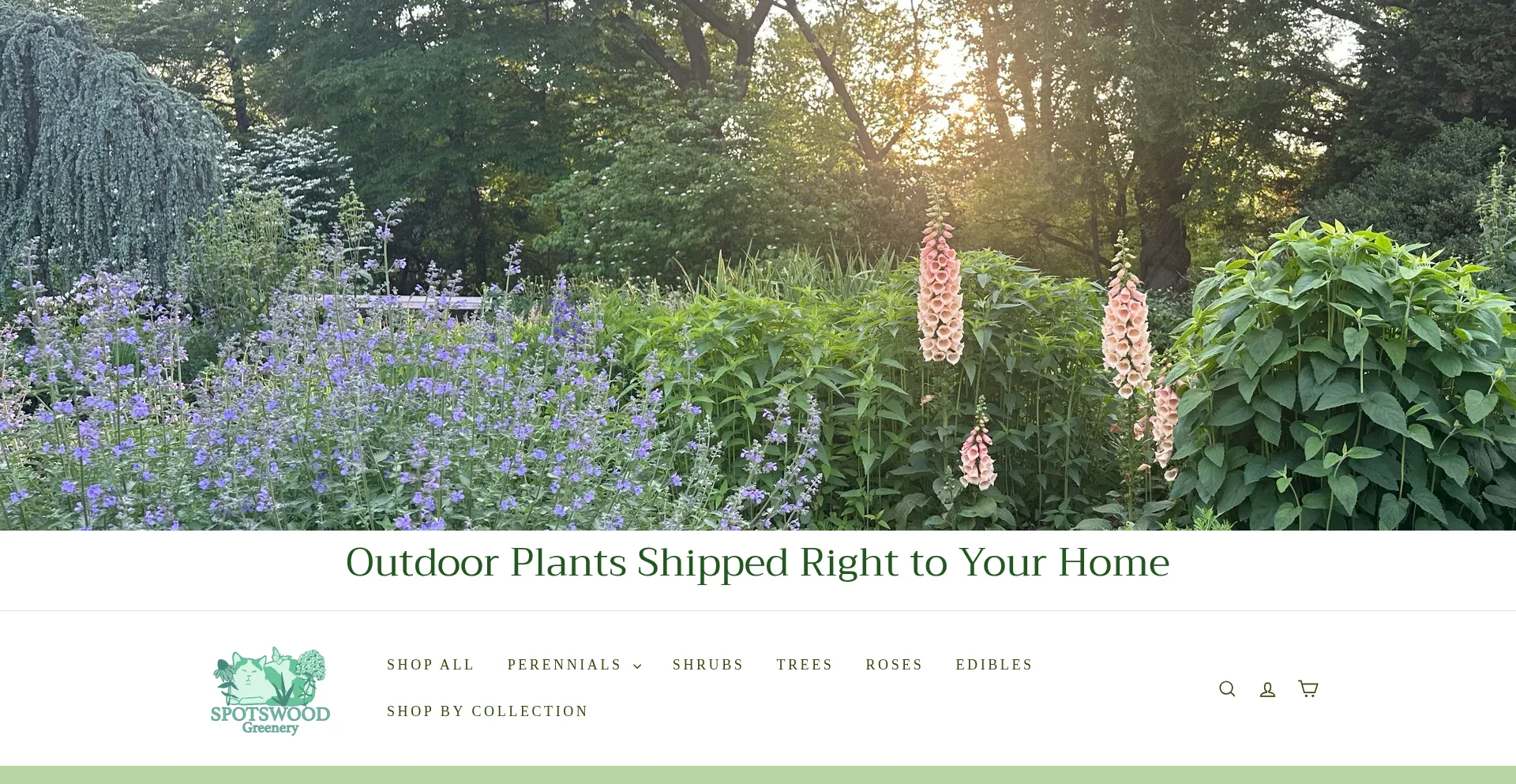 Website screenshot of Spotswoodgreenery.com