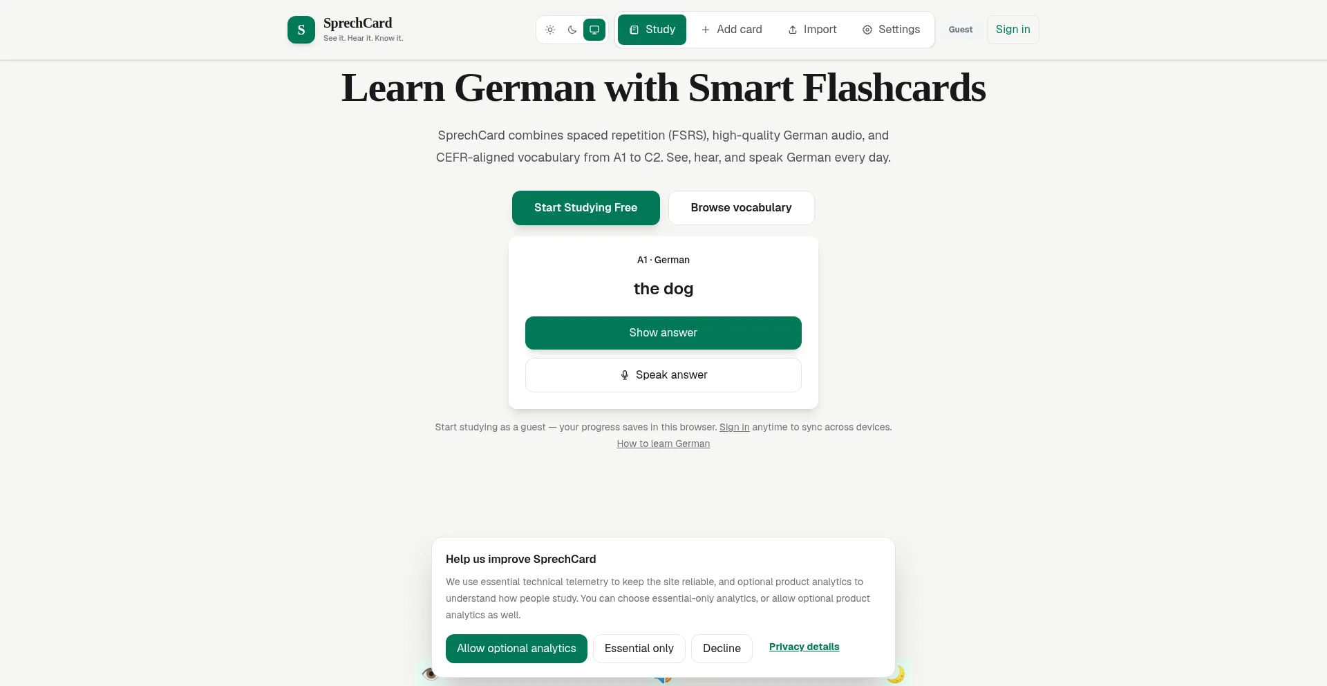 Sprechcard.com