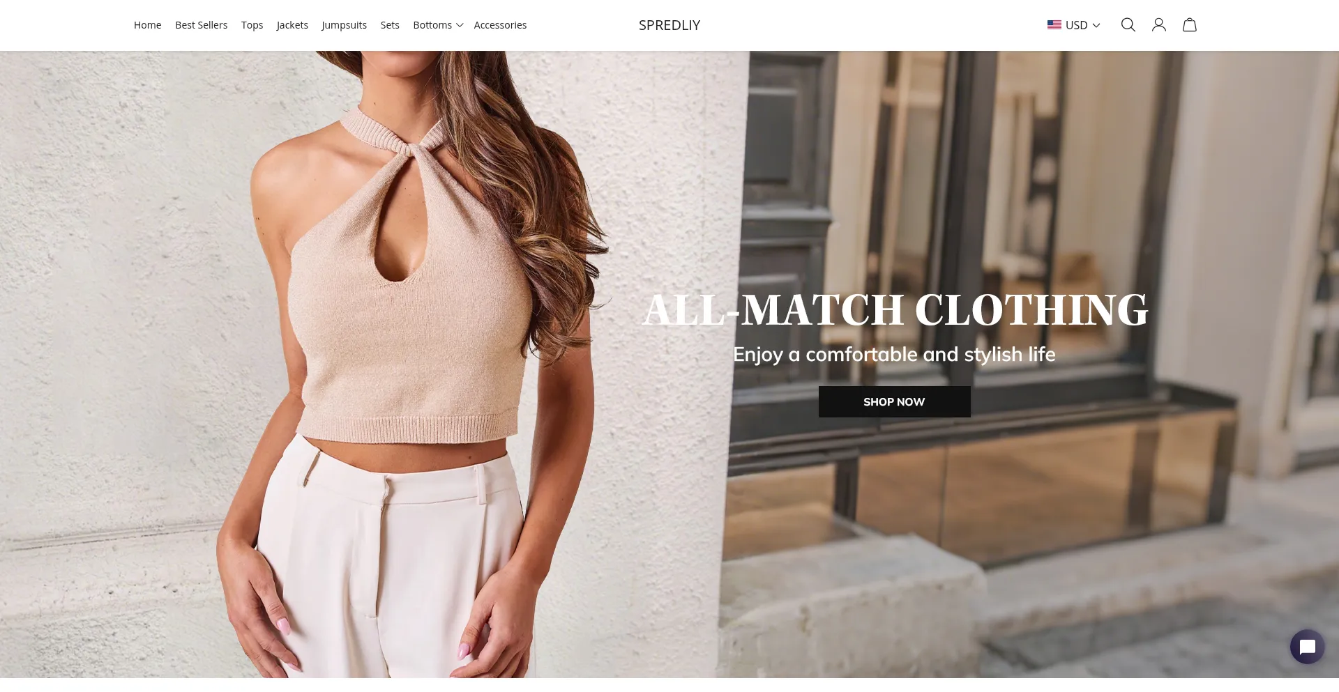 Website screenshot of Spredliy.com