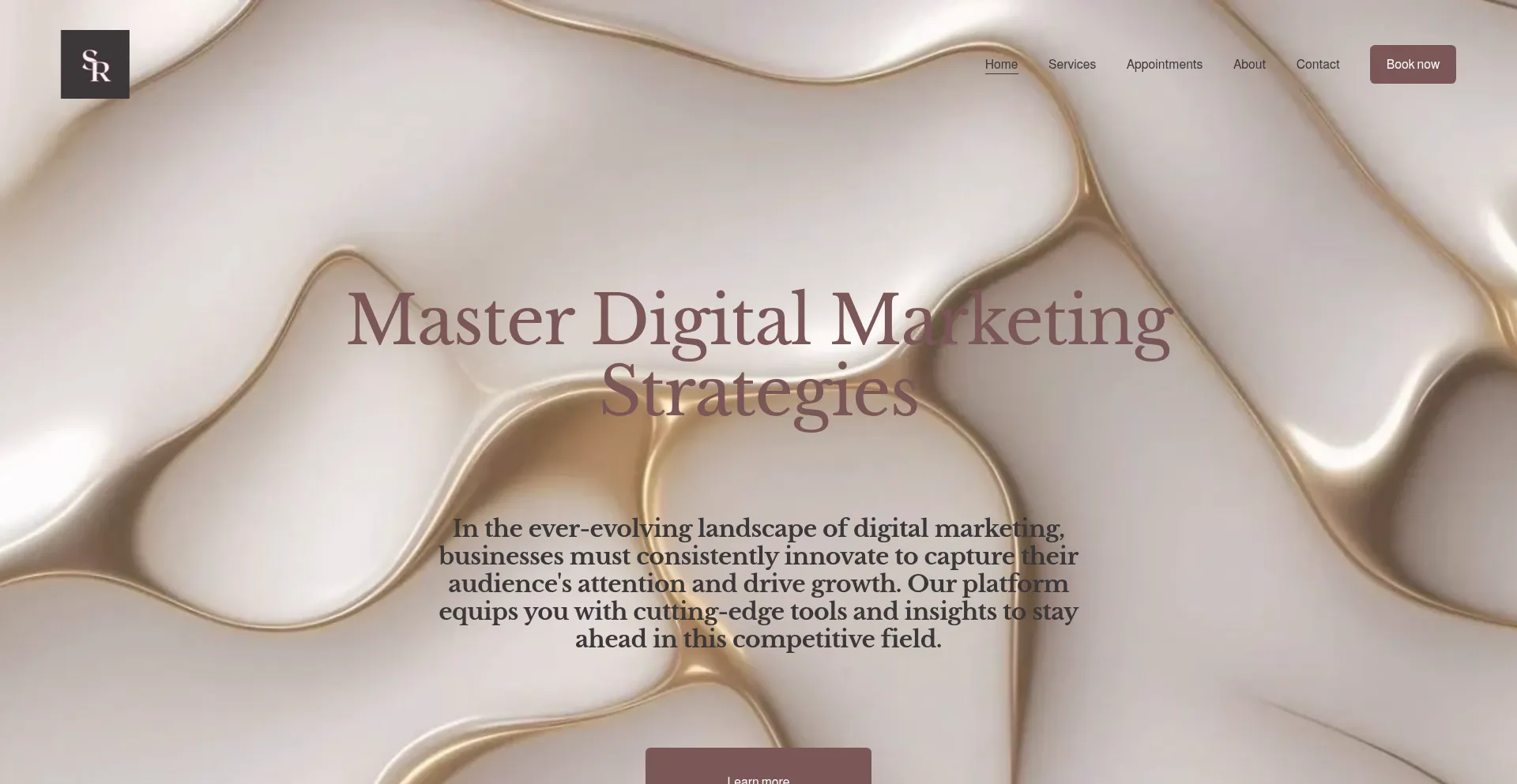 Website screenshot of Srdigitalmarketing.agency