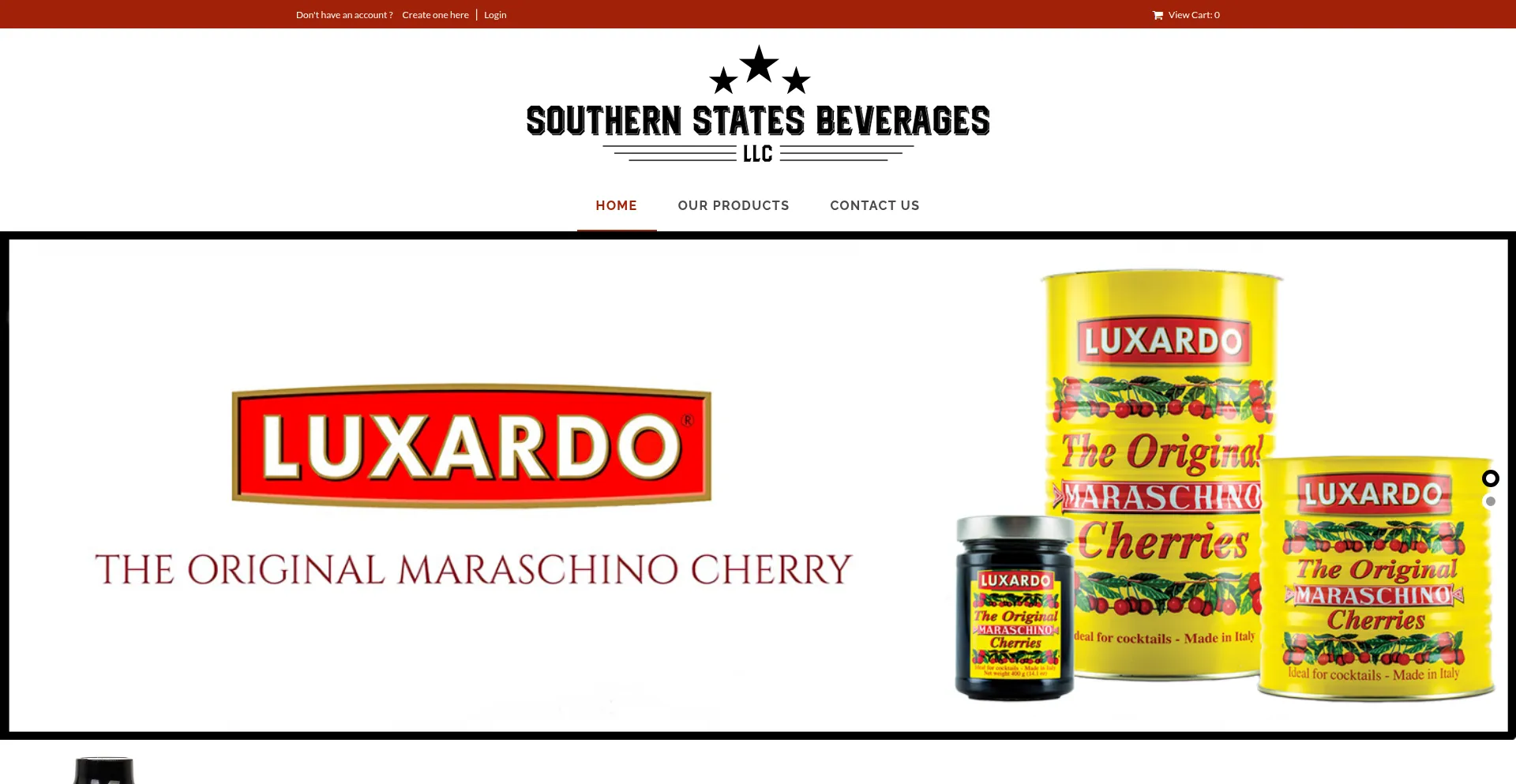 Website screenshot of Ssbeverages.com