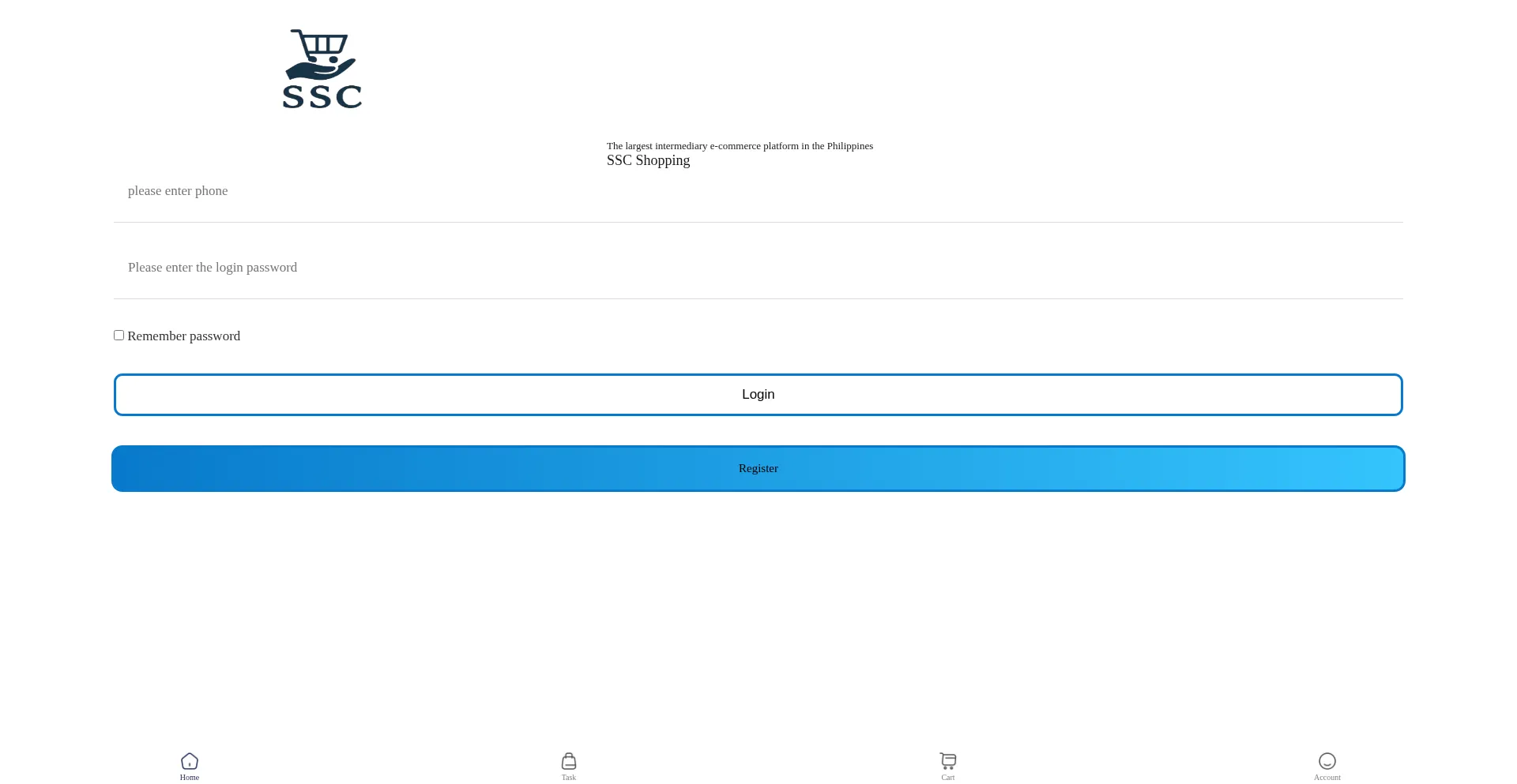 Website screenshot of Sscshopping.com