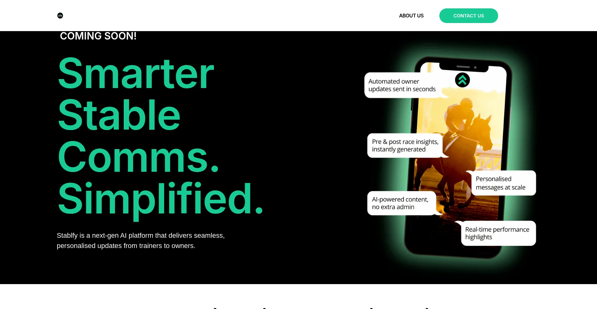 Website screenshot of Stablfy.com