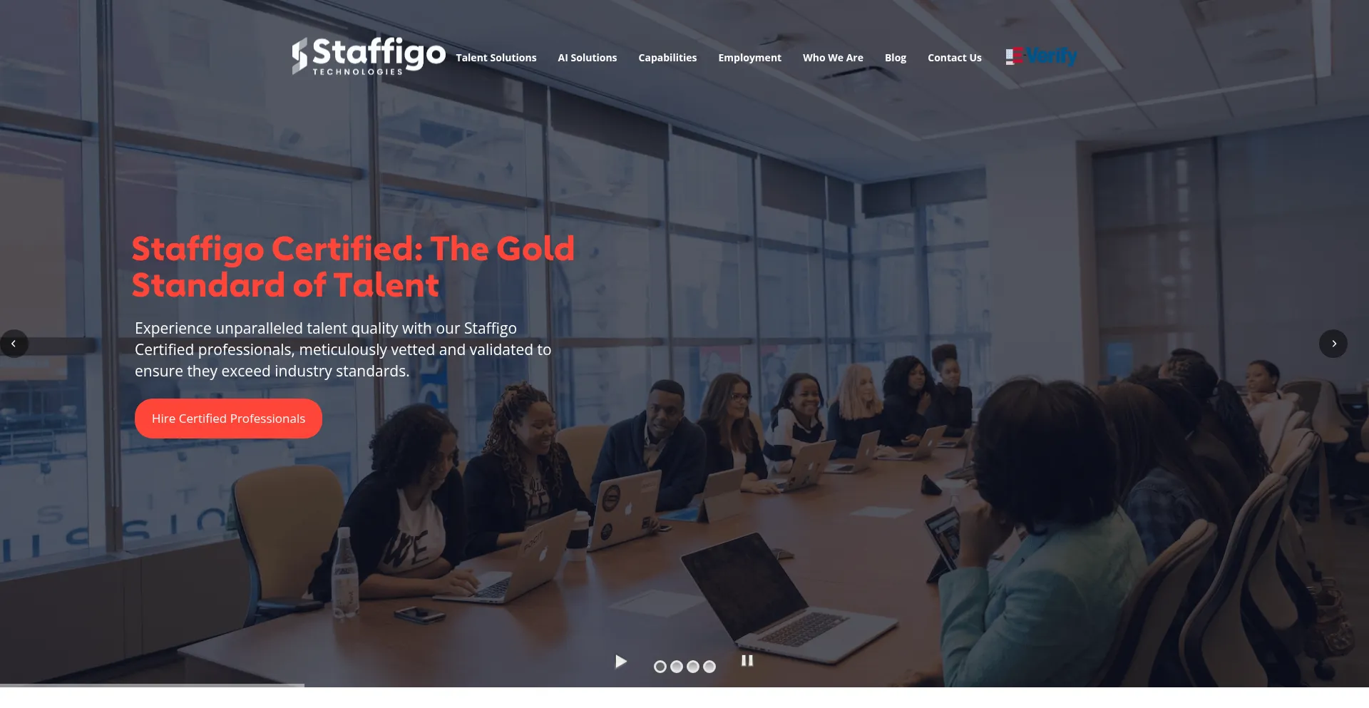 Website screenshot of Staffigo.com