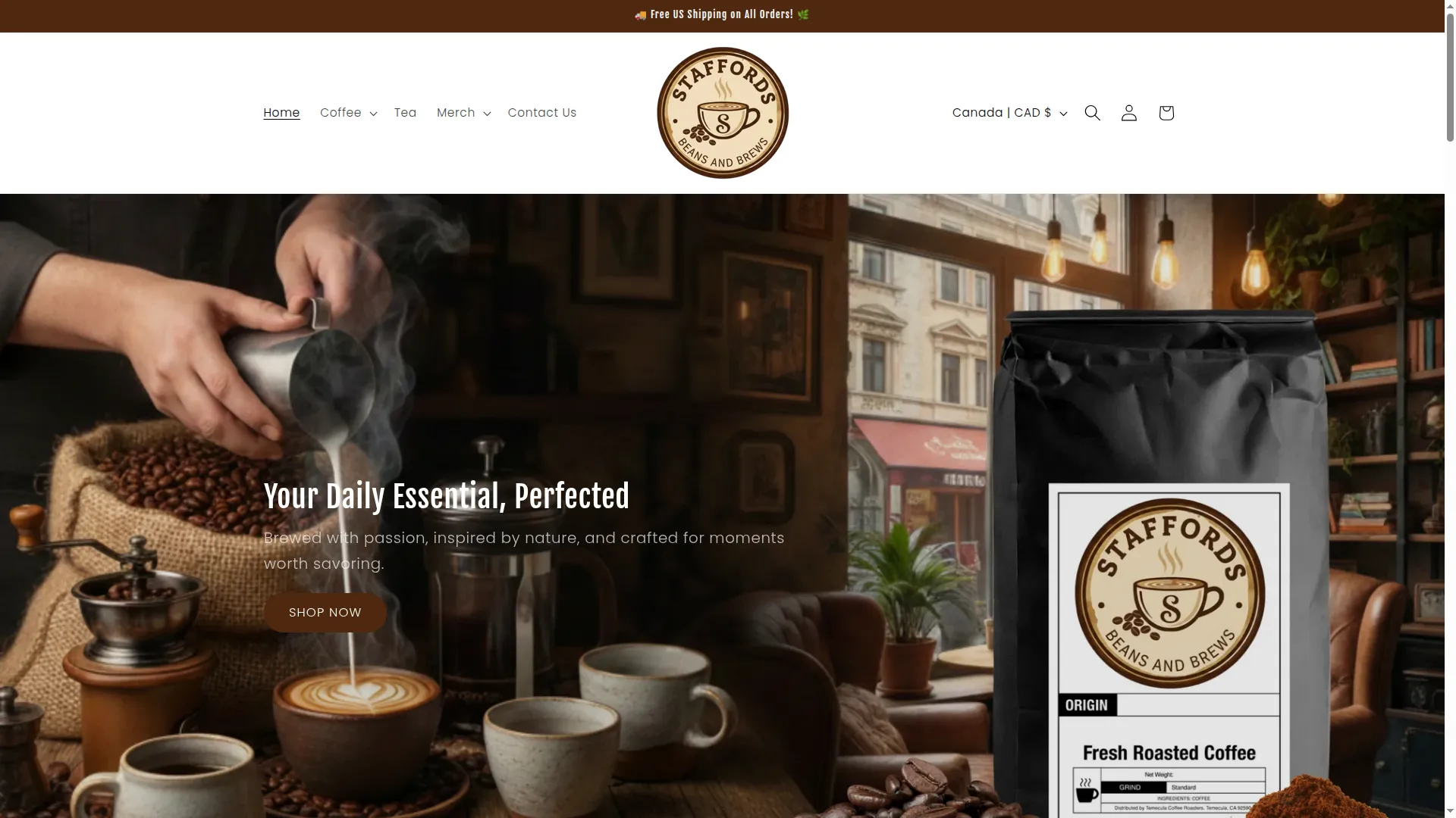 Staffordsbeansandbrews.com