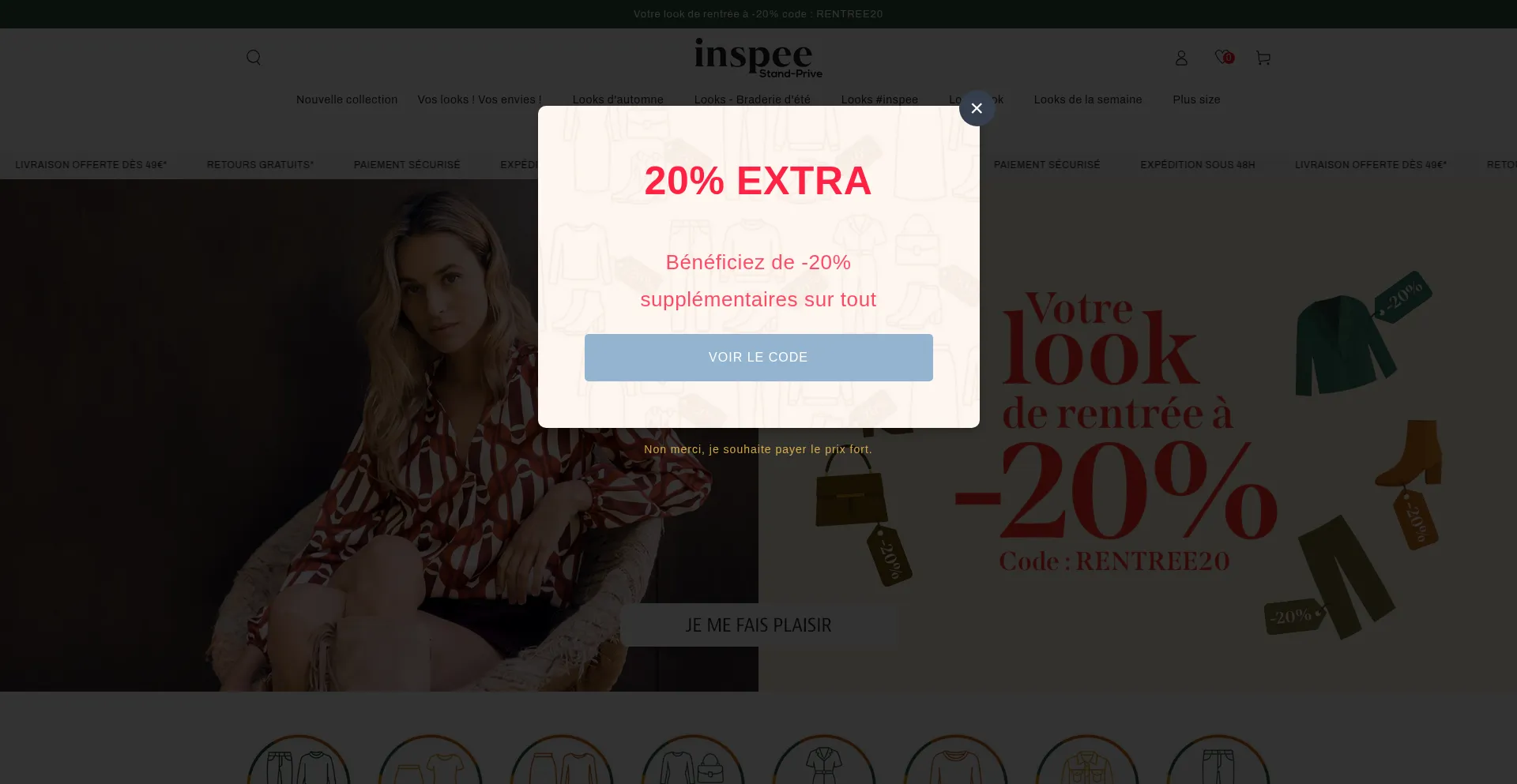 Website screenshot of Stand-prive.com