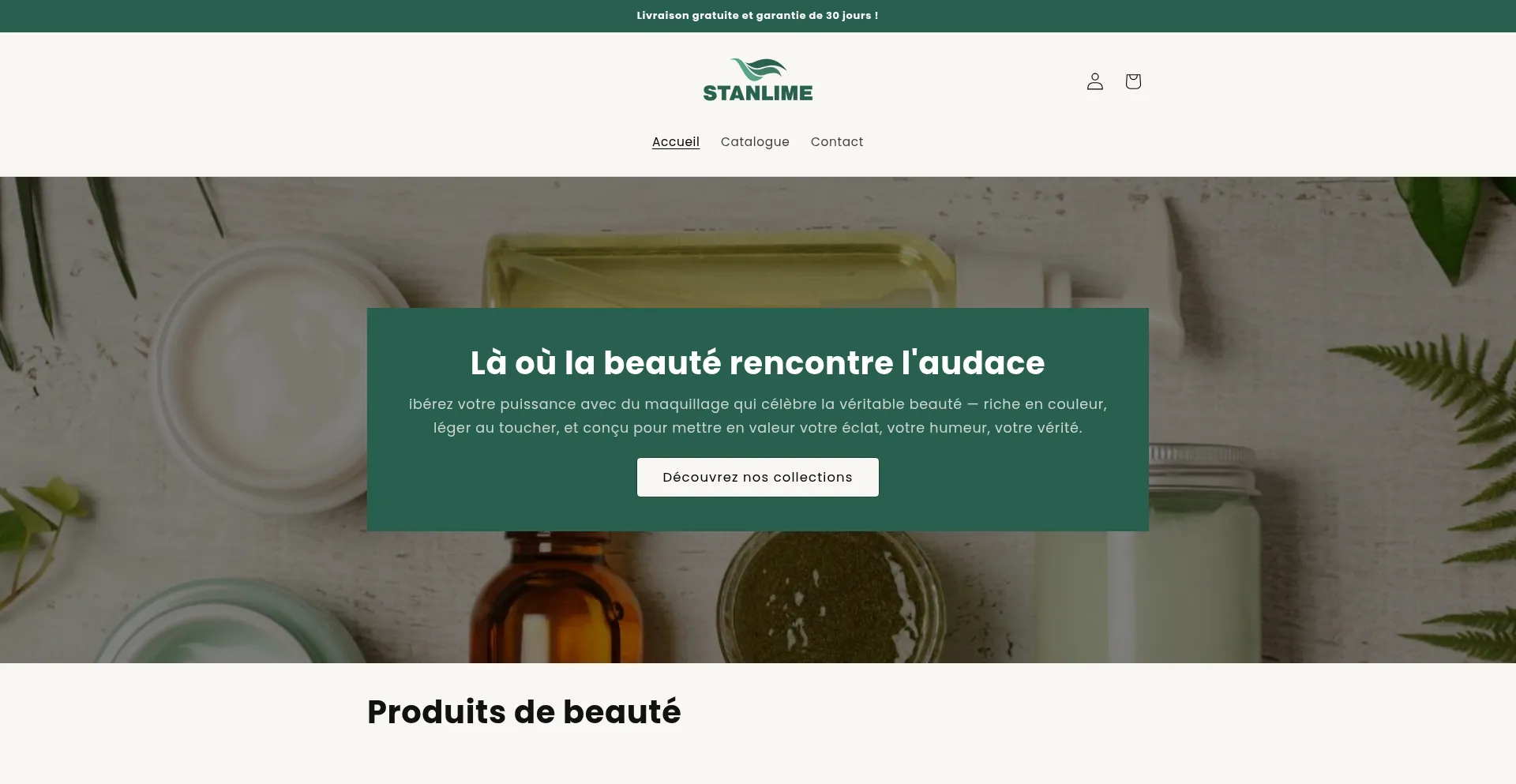 Website screenshot of Stanlime.com