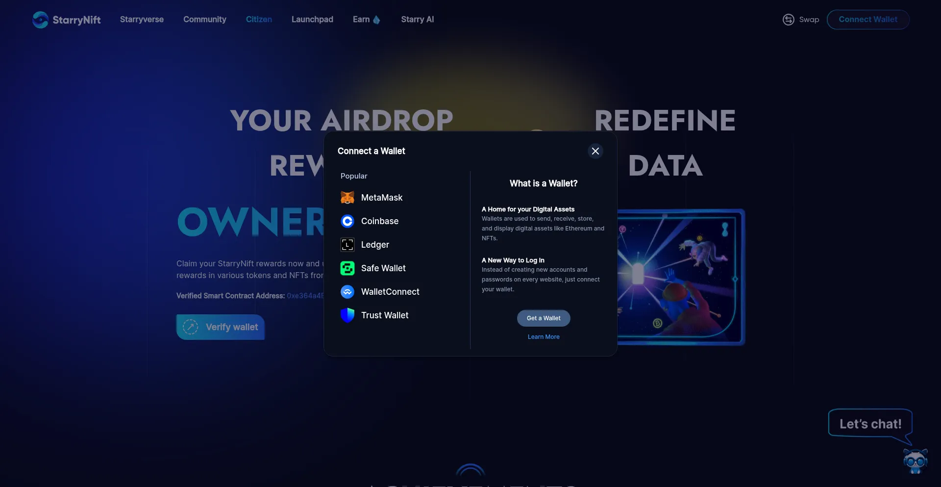 Website screenshot of Starrynift-art.pages.dev