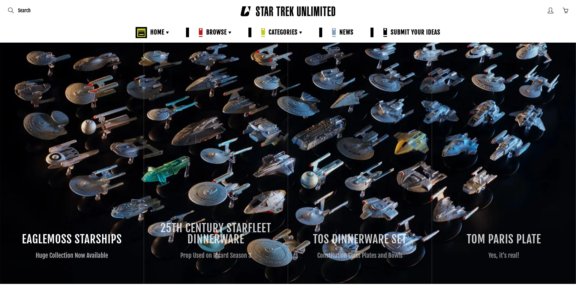 Website screenshot of Startrekunlimited.com