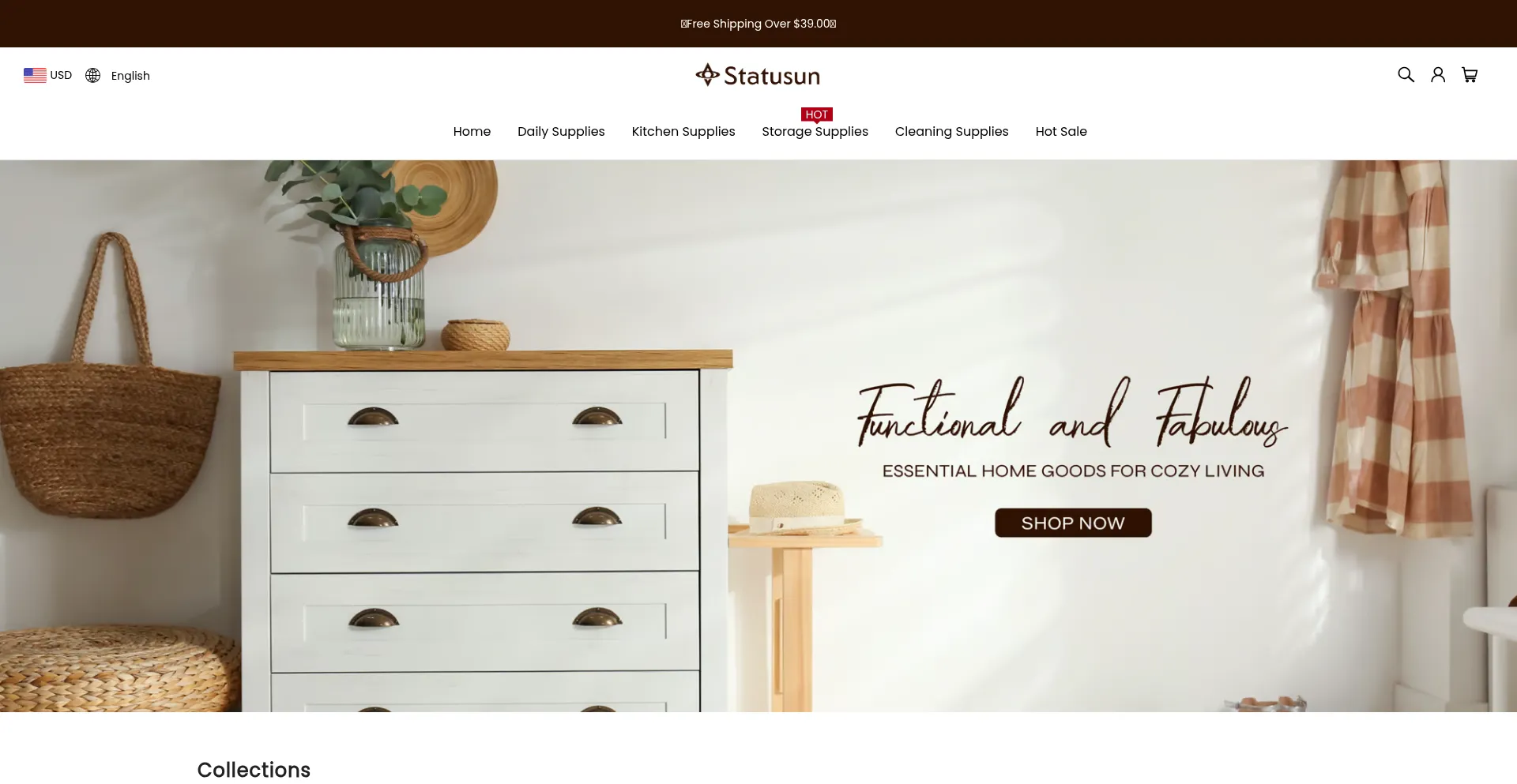 Website screenshot of Statusun.com