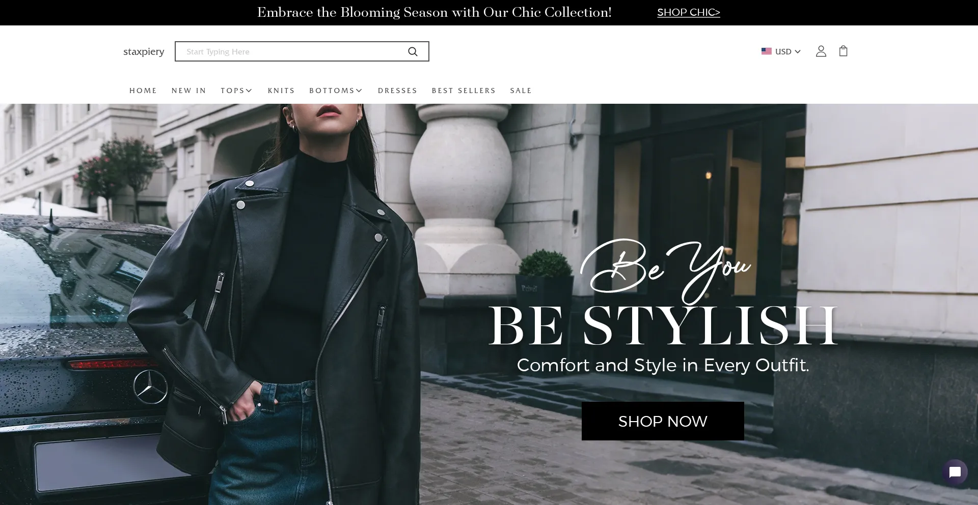 Website screenshot of Staxpiery.com